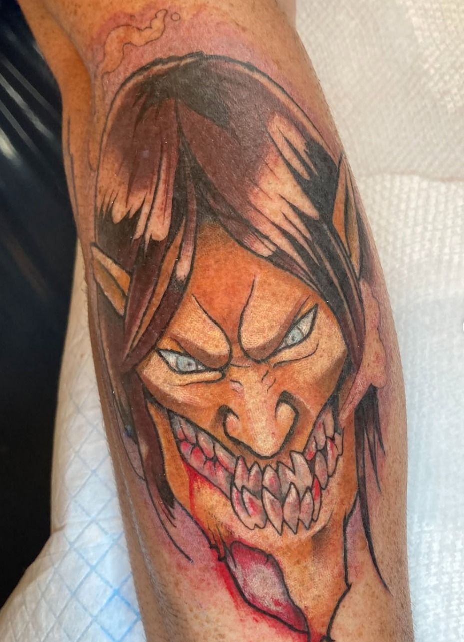 Tattoo by @haleboy.tattoos — anime, realism