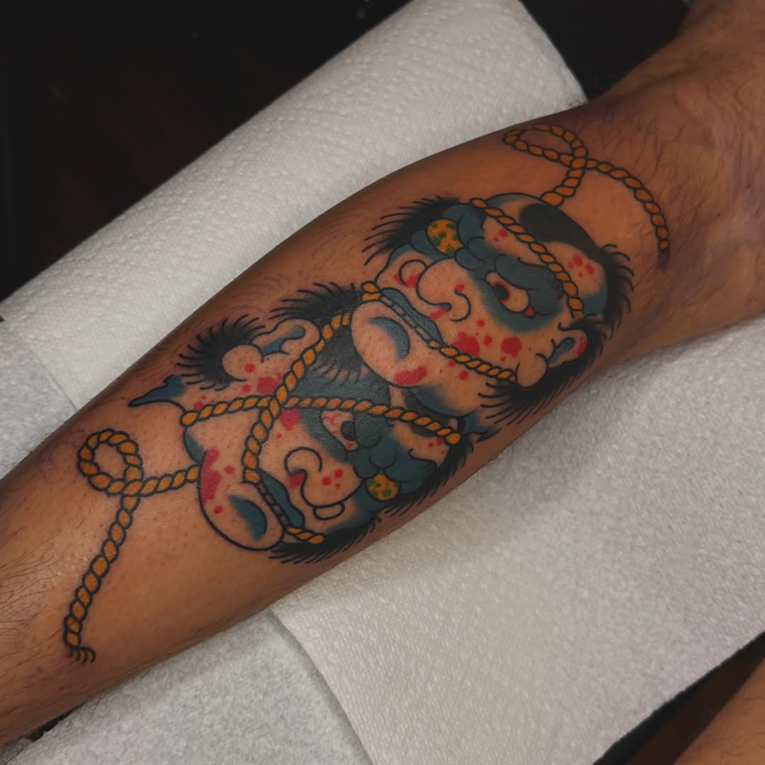 Monkey American traditional tattoo on the forearm by Liz Mercer ★ Tattooer - Raleigh NC