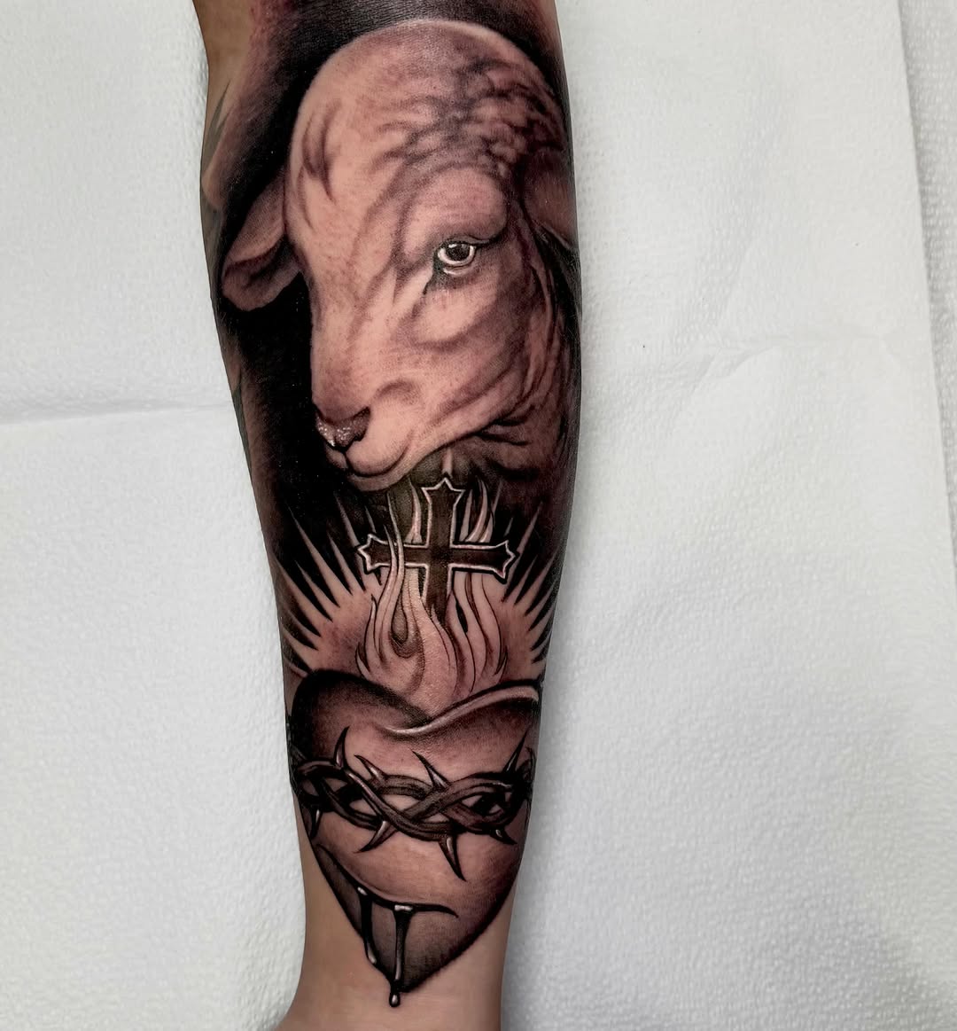 Tattoo by @aaronbtattoo — realism, black_and_grey
