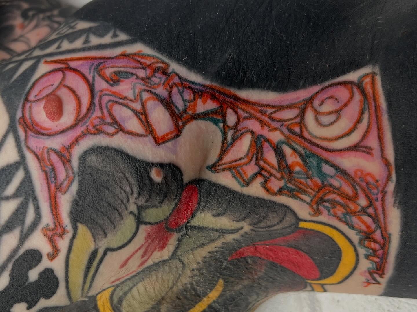 Abstract design geometric tattoo on the forearm by Jesse Smith