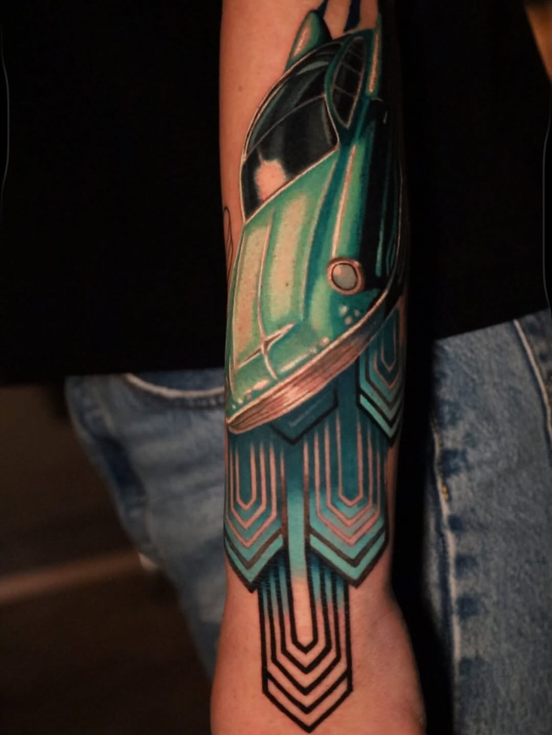Tattoo by @palacios_ink — realism, geometric