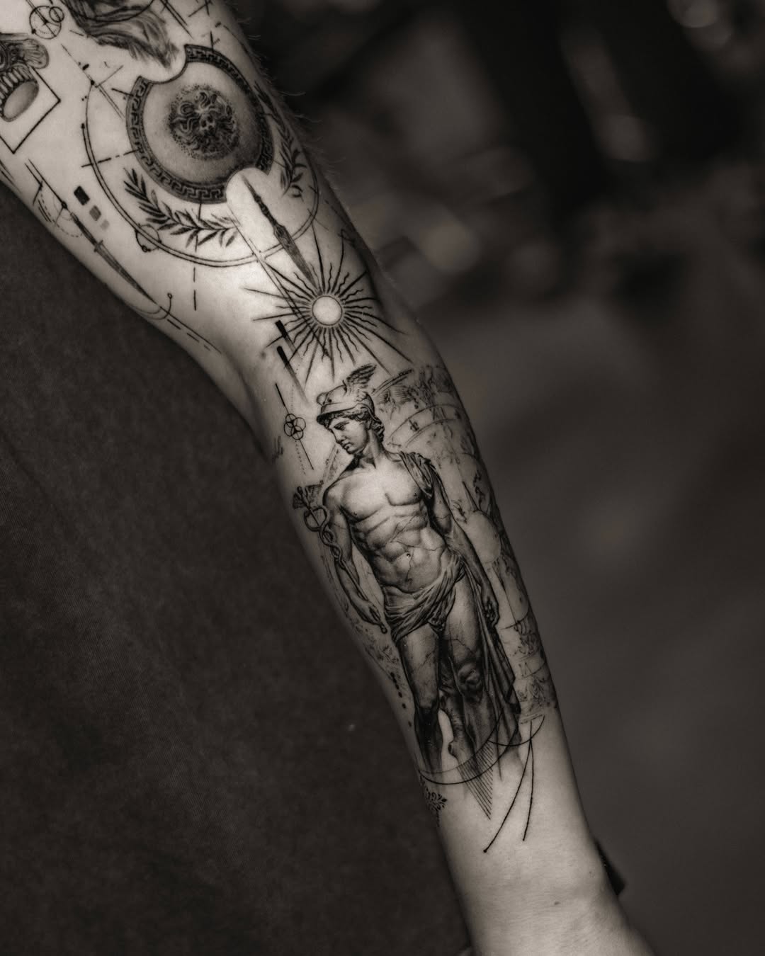 Tattoo by @ron.alvarez_tattoo — realism, geometric