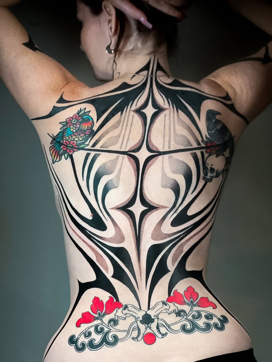 Tattoo by @katnoirink — blackwork, ornamental