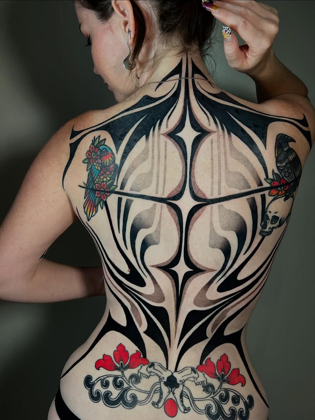 Tattoo by @katnoirink — blackwork, ornamental