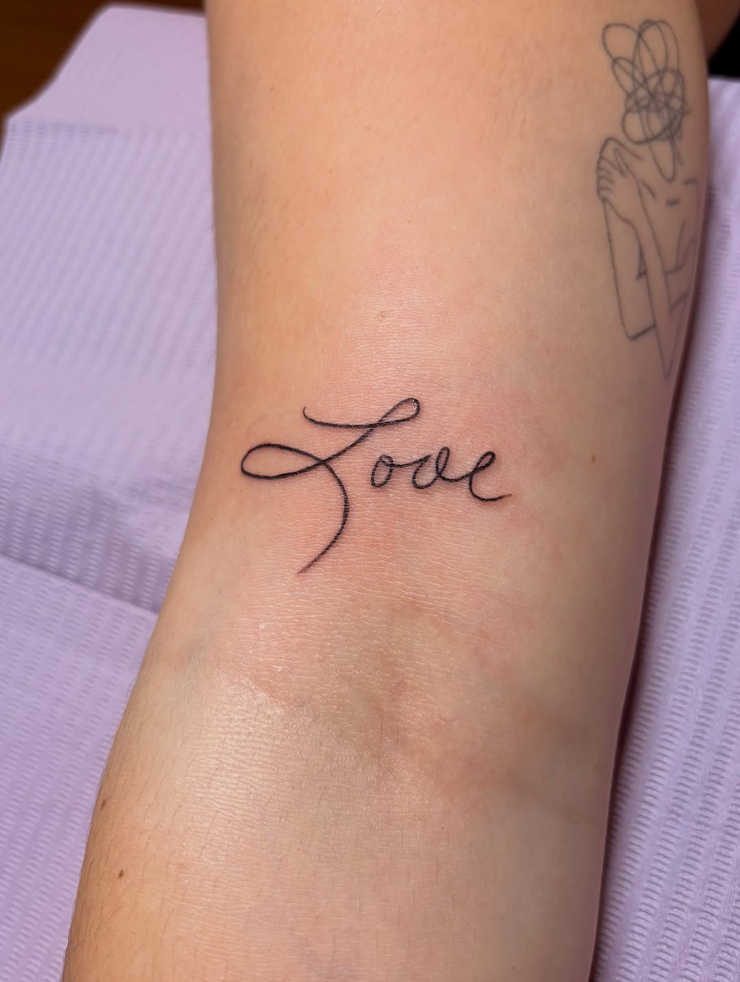 Tattoo by @jenozart — lettering_script, fine_line