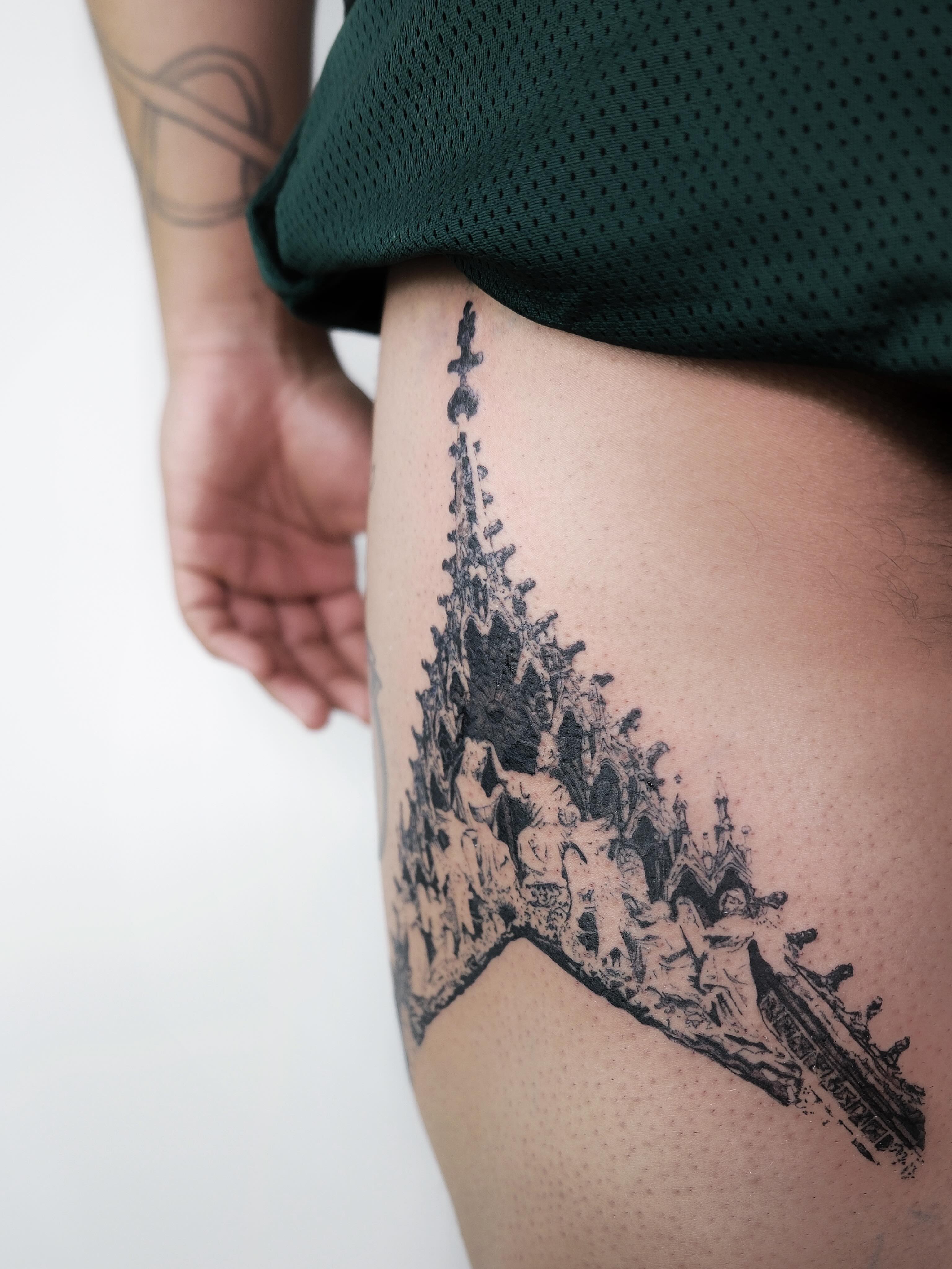 Tattoo by @antivist_tattoo — black_and_grey