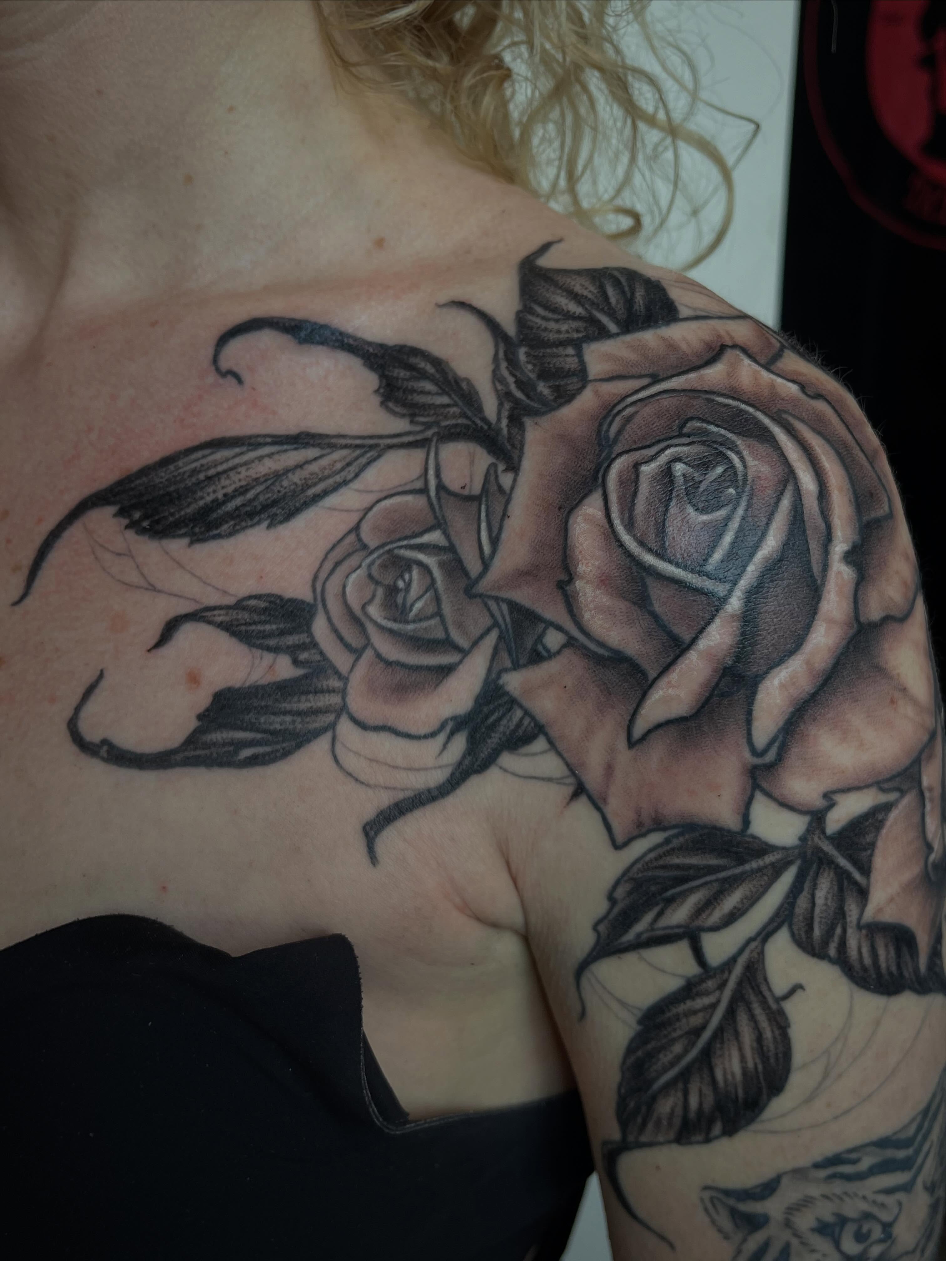 Tattoo by @evanmakesart — black_and_grey, realism