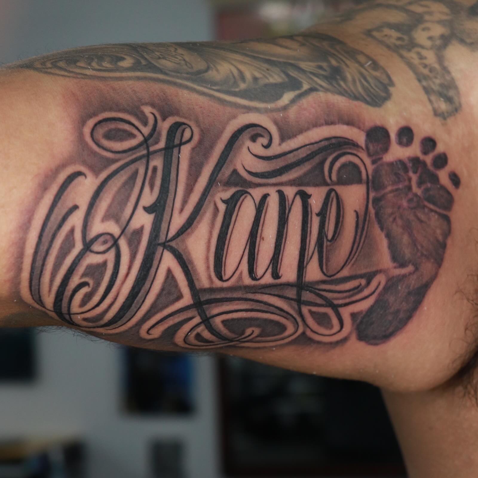 Tattoo by @dannyboy_tattz — lettering_script