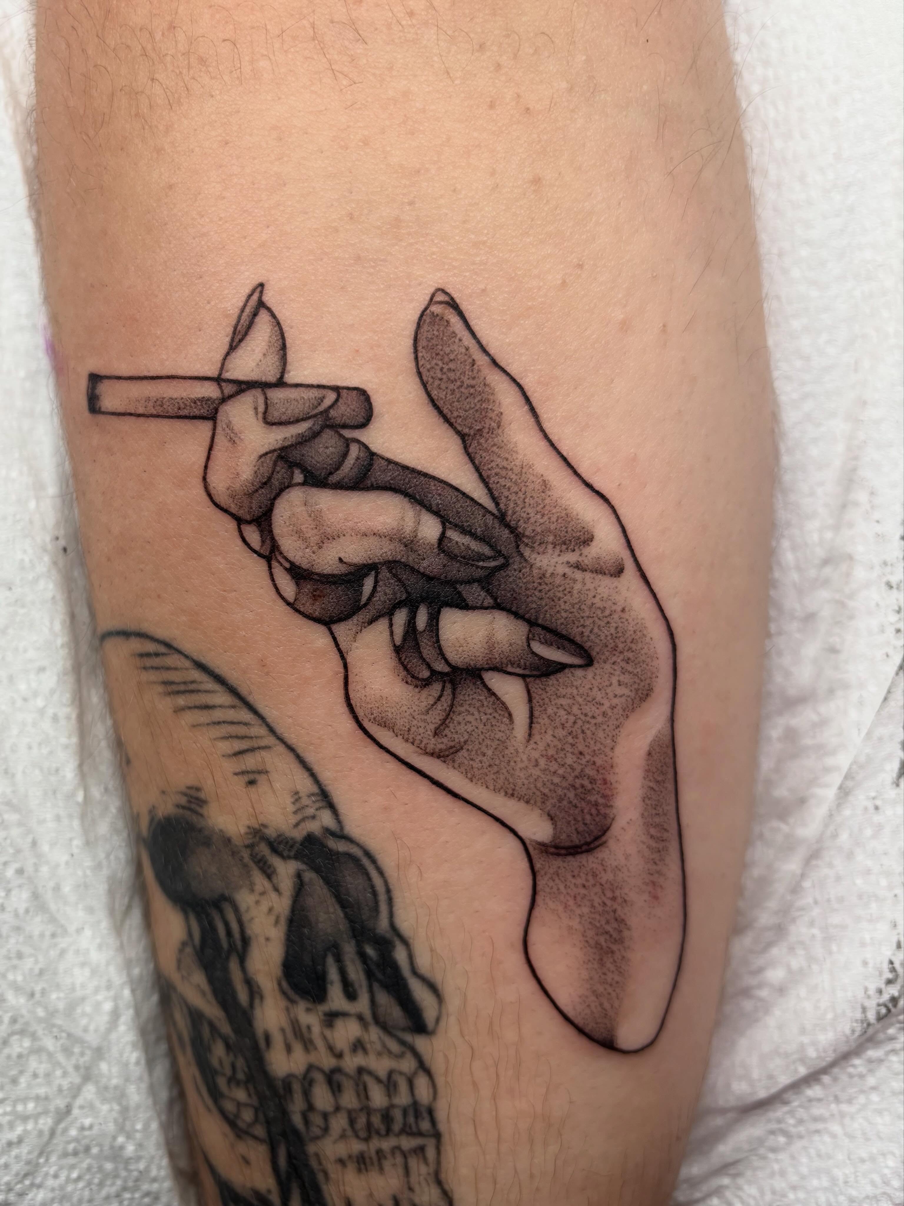 Tattoo by @joelytattoos — black_and_grey
