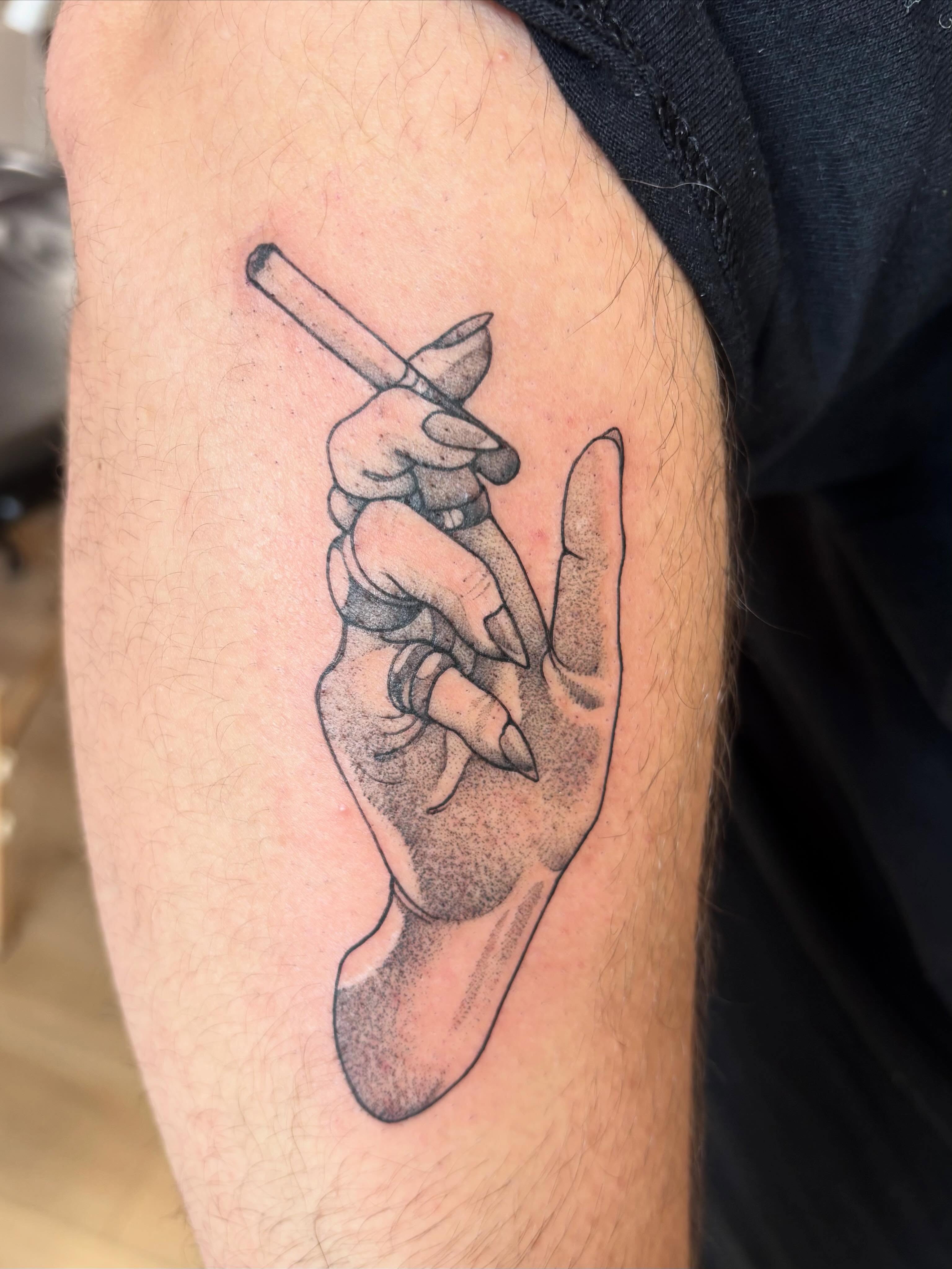 Tattoo by @joelytattoos — dotwork