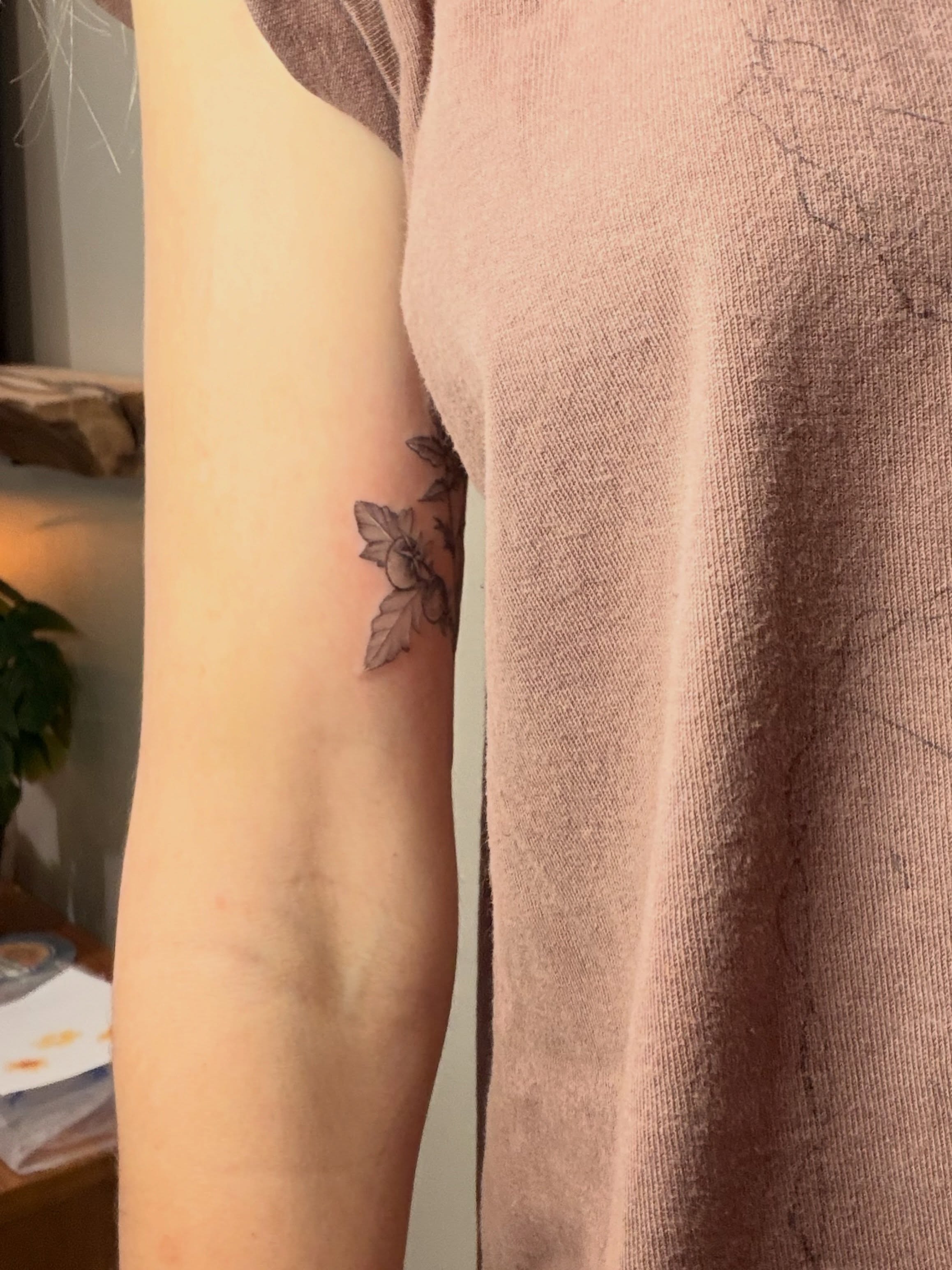 Flower black and grey tattoo on the forearm by Tattoos by Robyn Pallotta, Austin, Texas