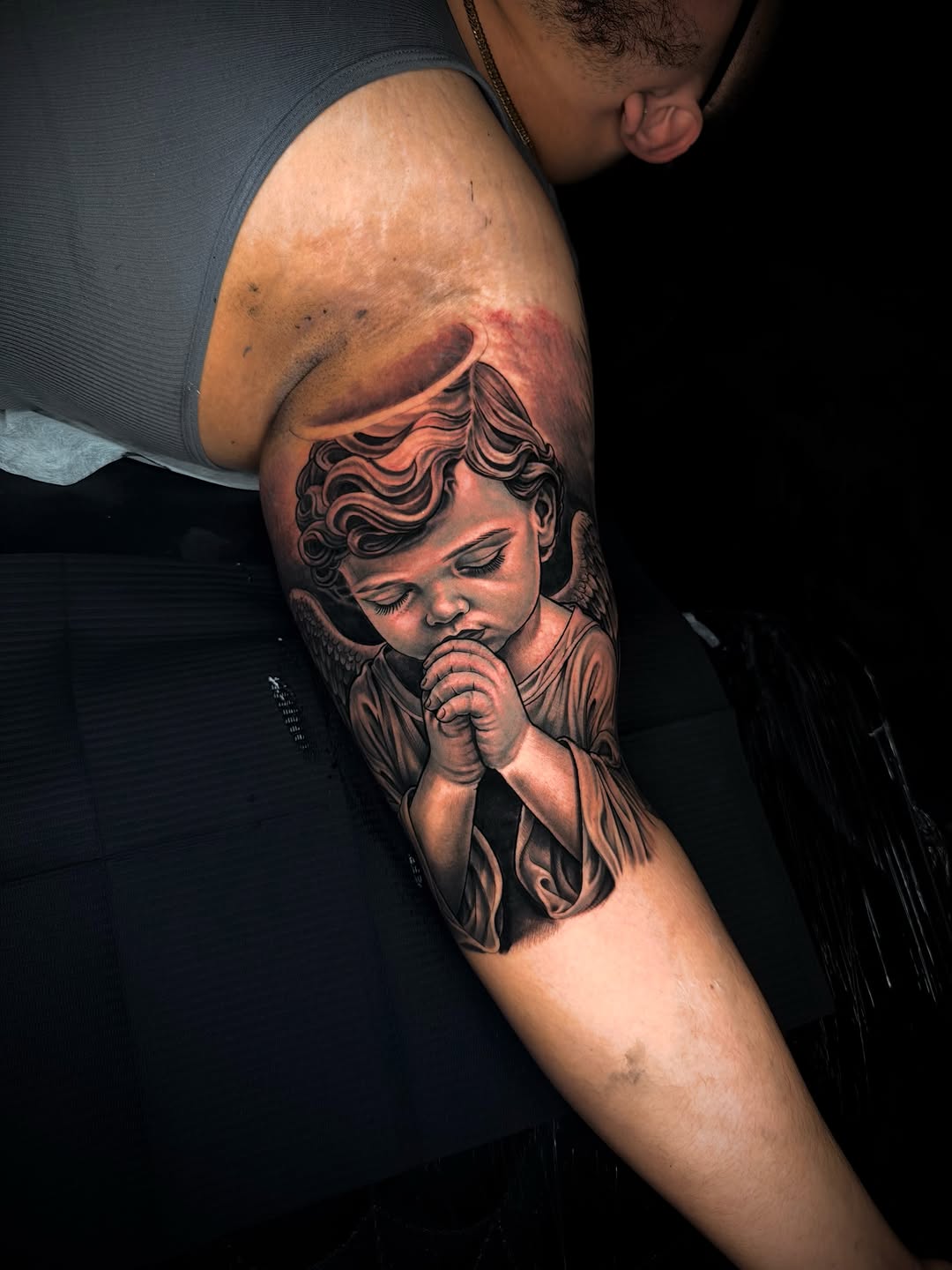 Tattoo by @screwhead_inkz — realism, black_and_grey