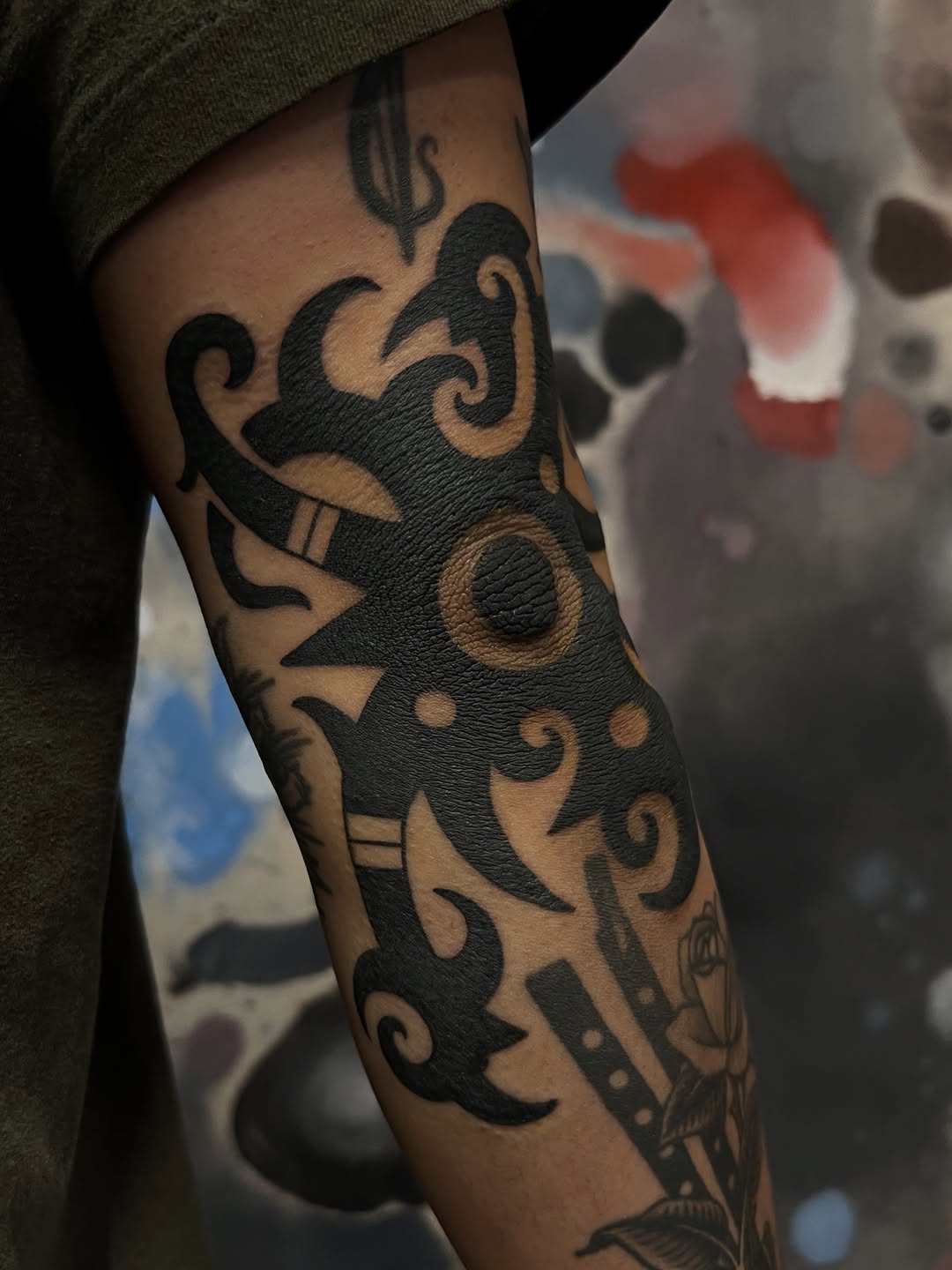 Tattoo by @maplestattoo — tribal, blackwork