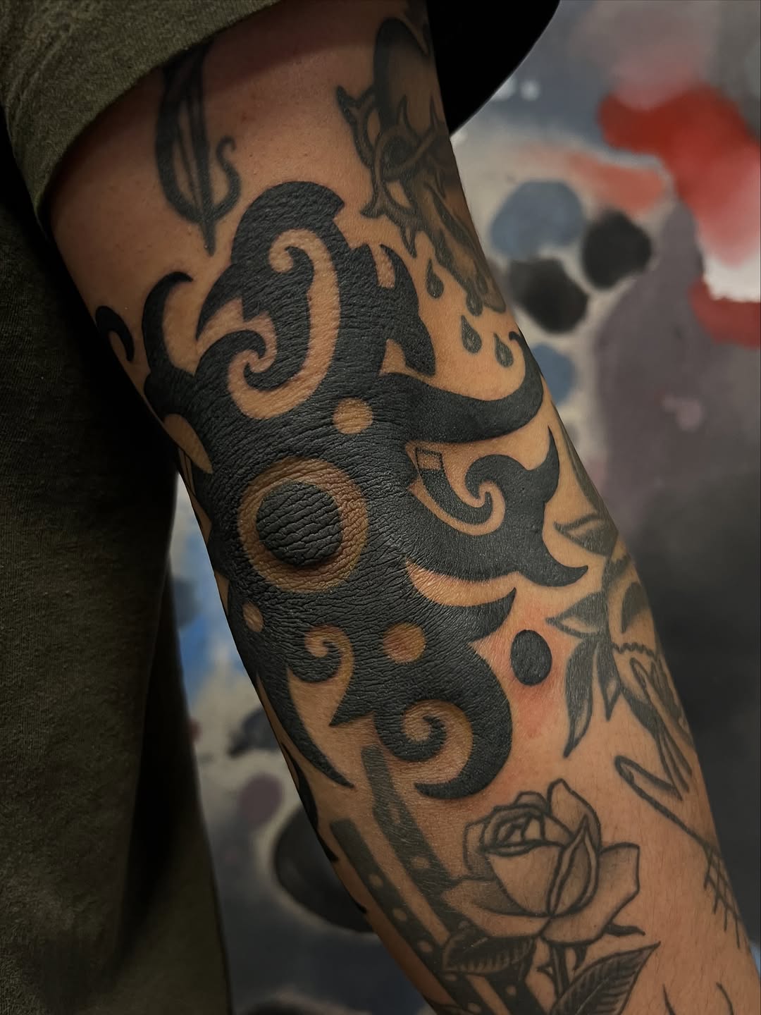 Tattoo by @maplestattoo — tribal, blackwork