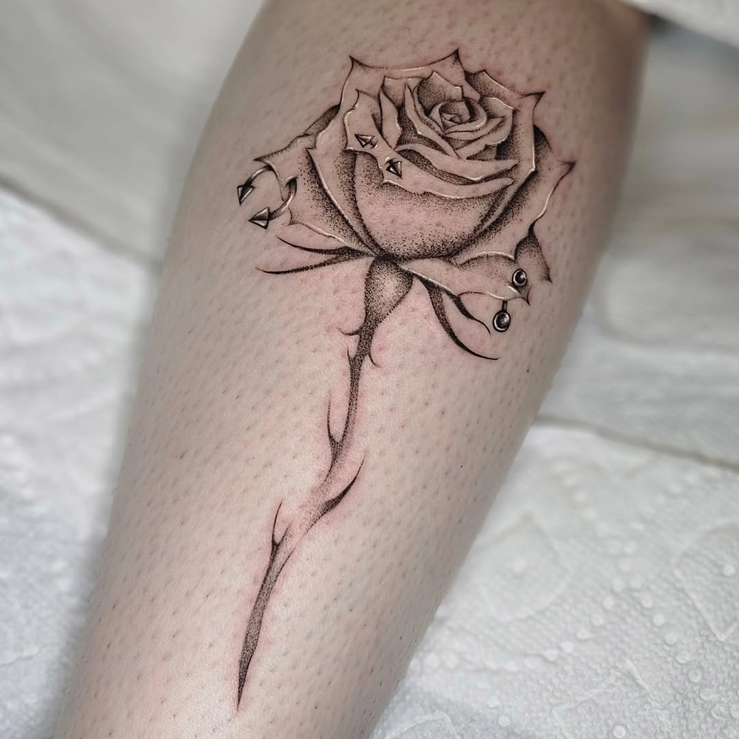 Tattoo by @courtlynblissink — dotwork, black_and_grey