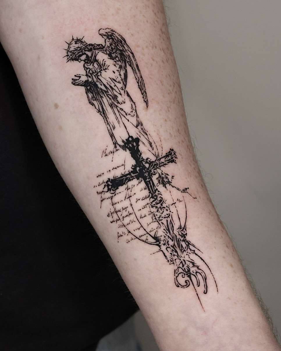 Tattoo by @ejintatt — black_and_grey, realism