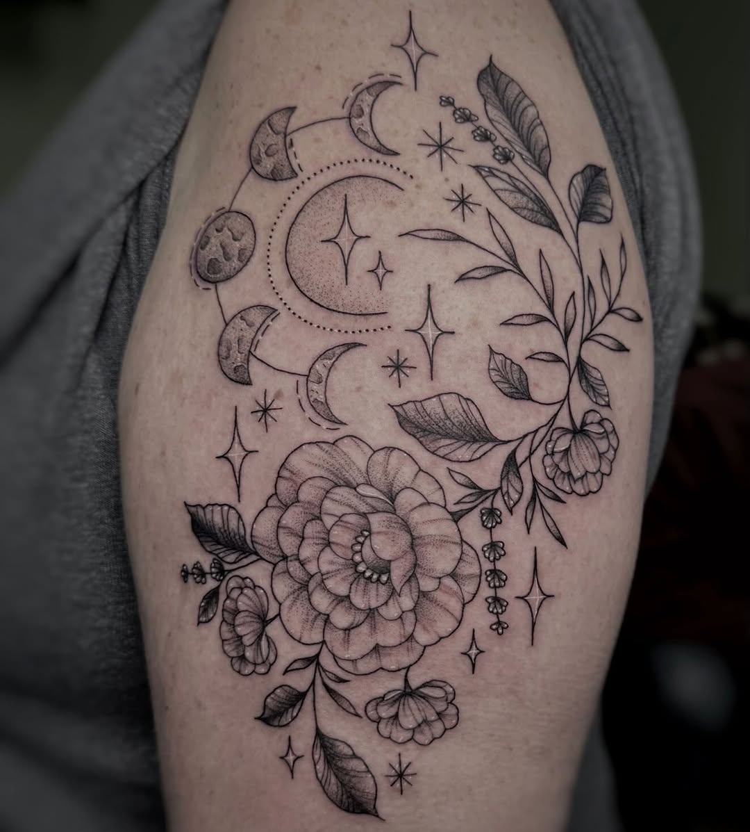 Tattoo by @joanadianetattoos β fine_line, dotwork