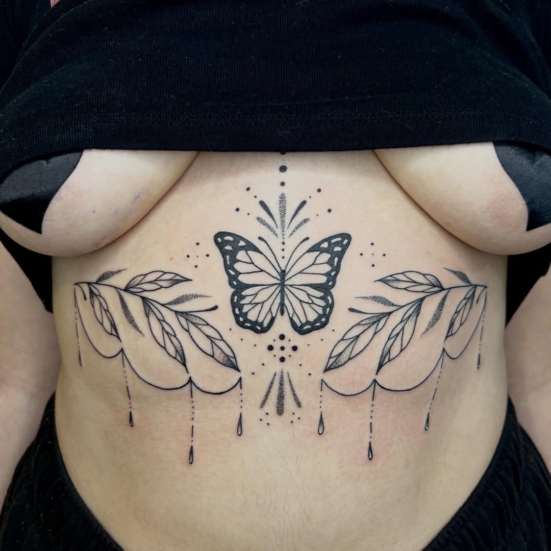 Tattoo by @threethornstattoo — dotwork, geometric