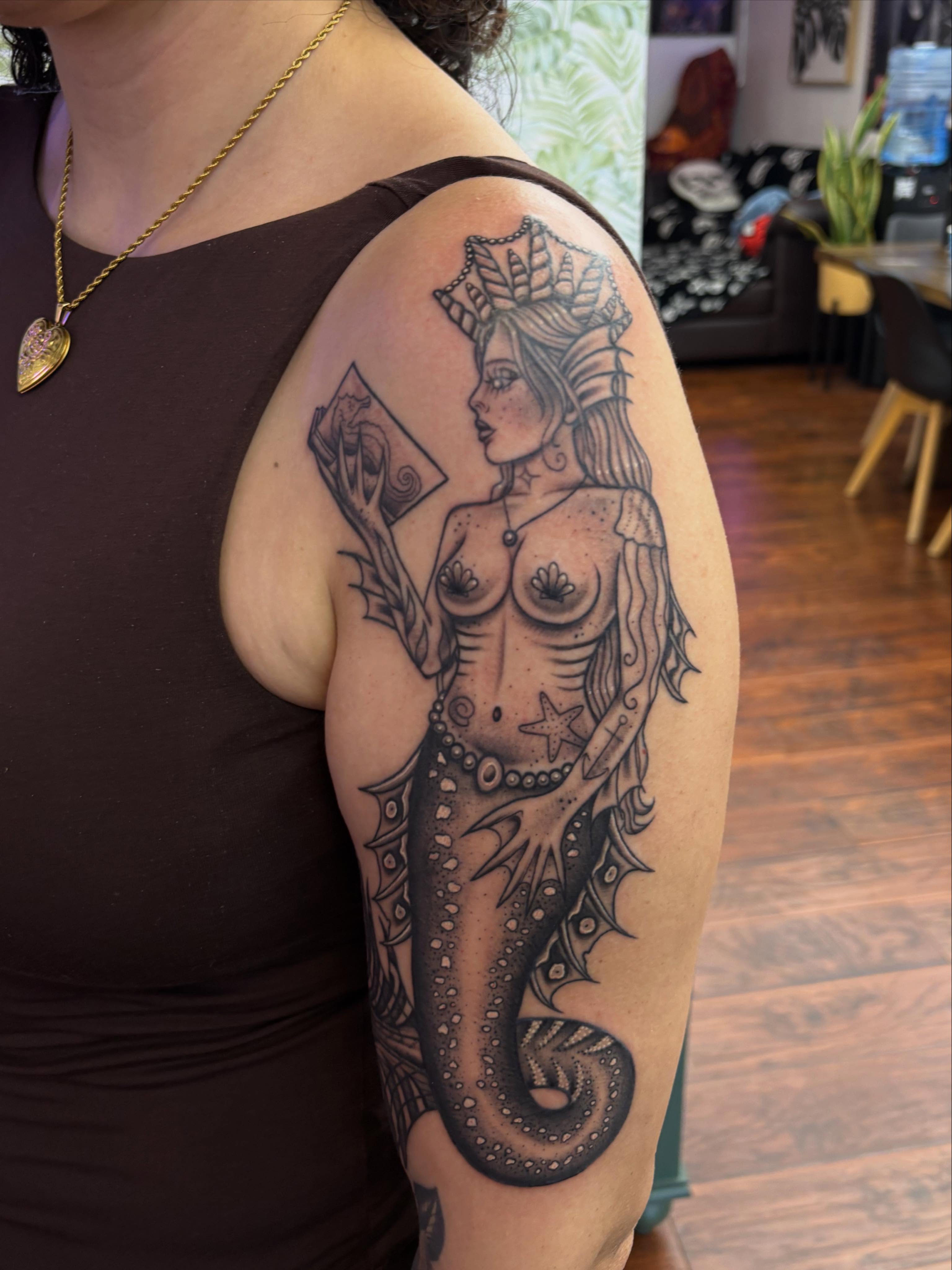 Tattoo by @skyecaliforniaink — black_and_grey, realism