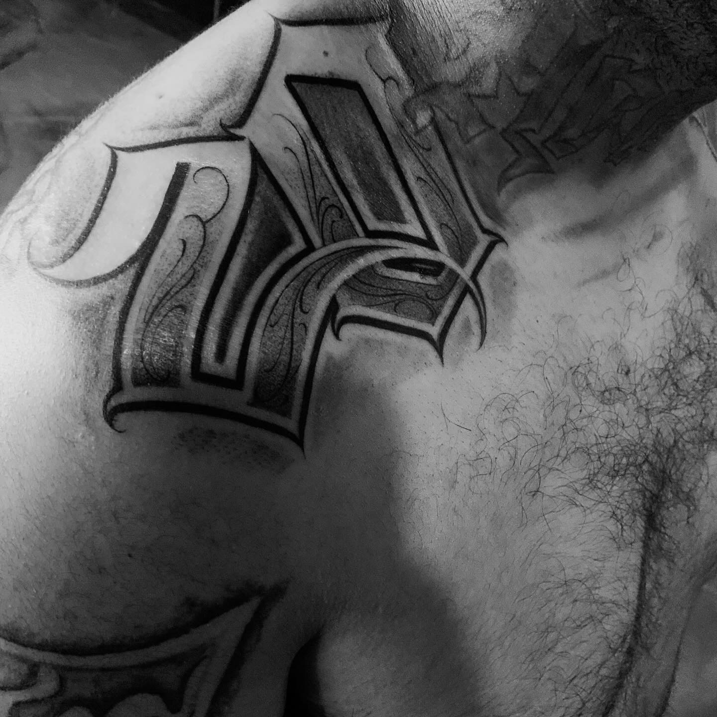 Tattoo by @paul_racks — black_and_grey