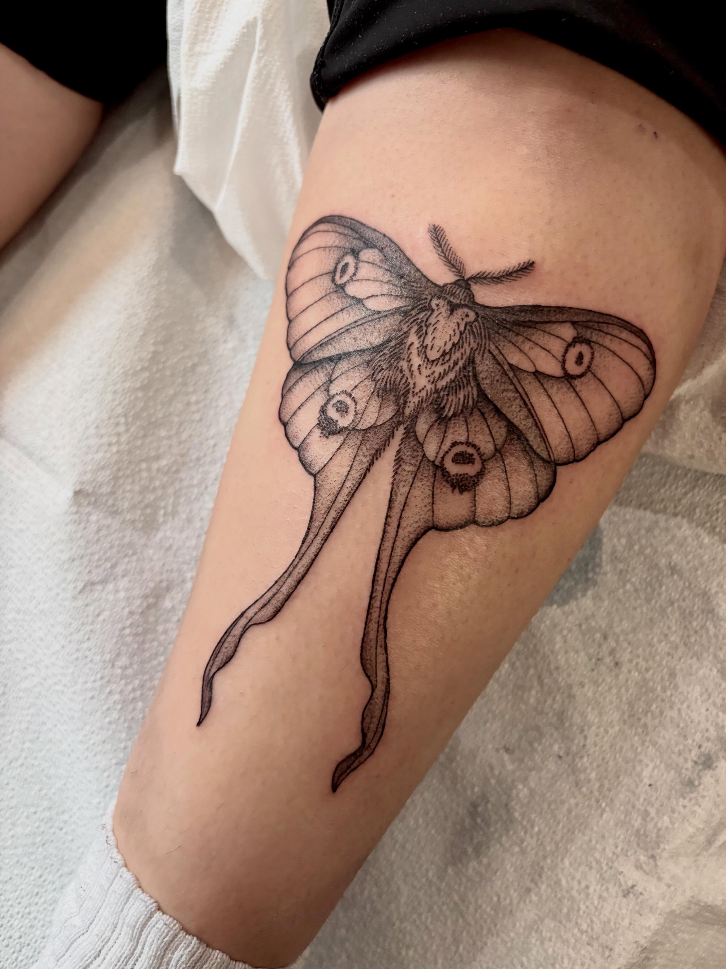 Tattoo by @softcorehorror — black_and_grey