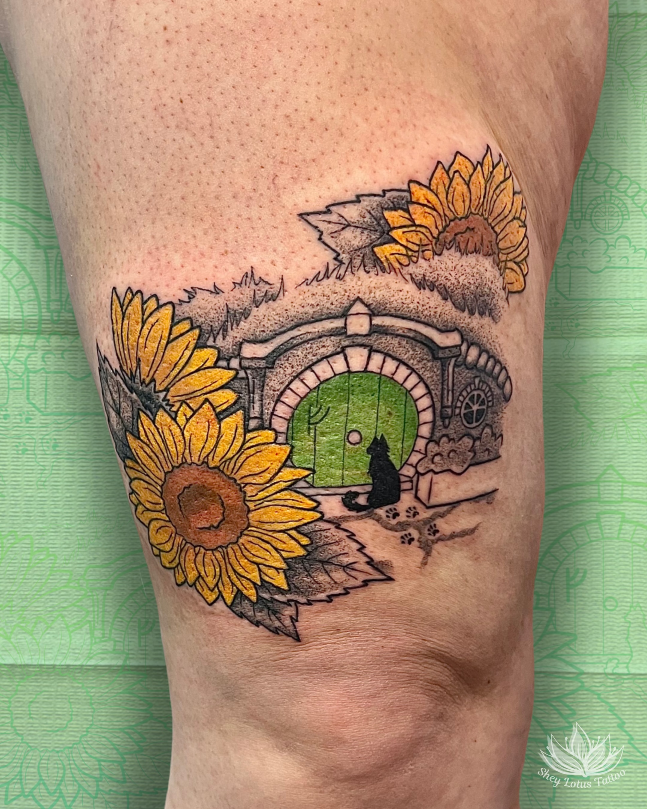 Tattoo by @sheylotustattoo — dotwork, realism