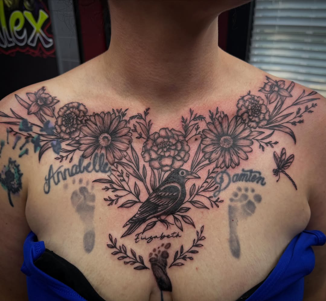 Tattoo by @alexandernichols916 — black_and_grey