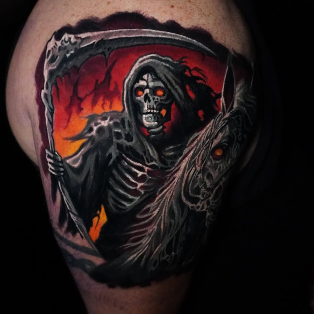 Tattoo by @stylebendingtattoos — realism, dark_realism