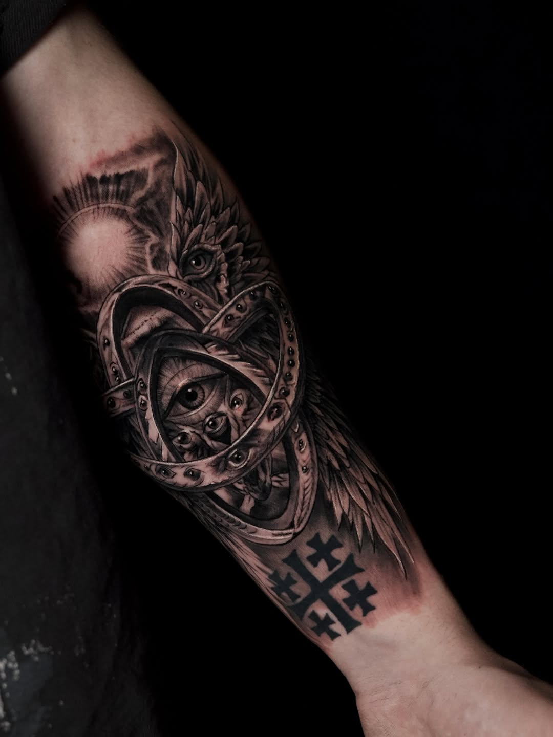 Realism tattoo on the forearm by Bapone