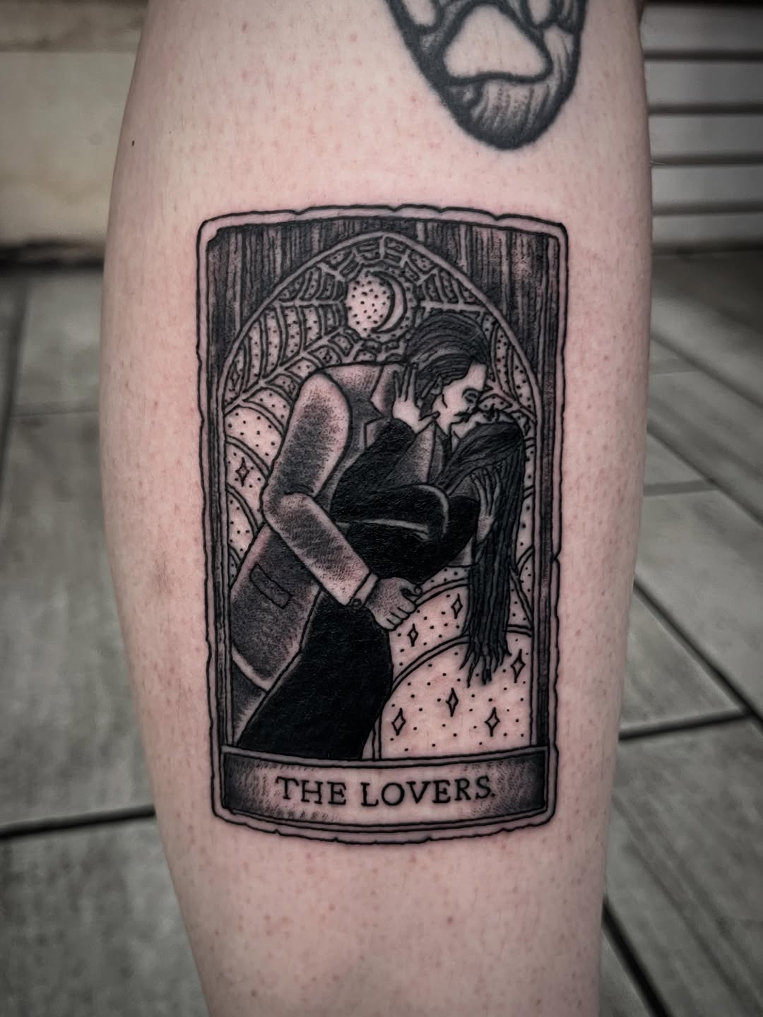 Tattoo by @seangallaghertattoos — black_and_grey, lettering_script