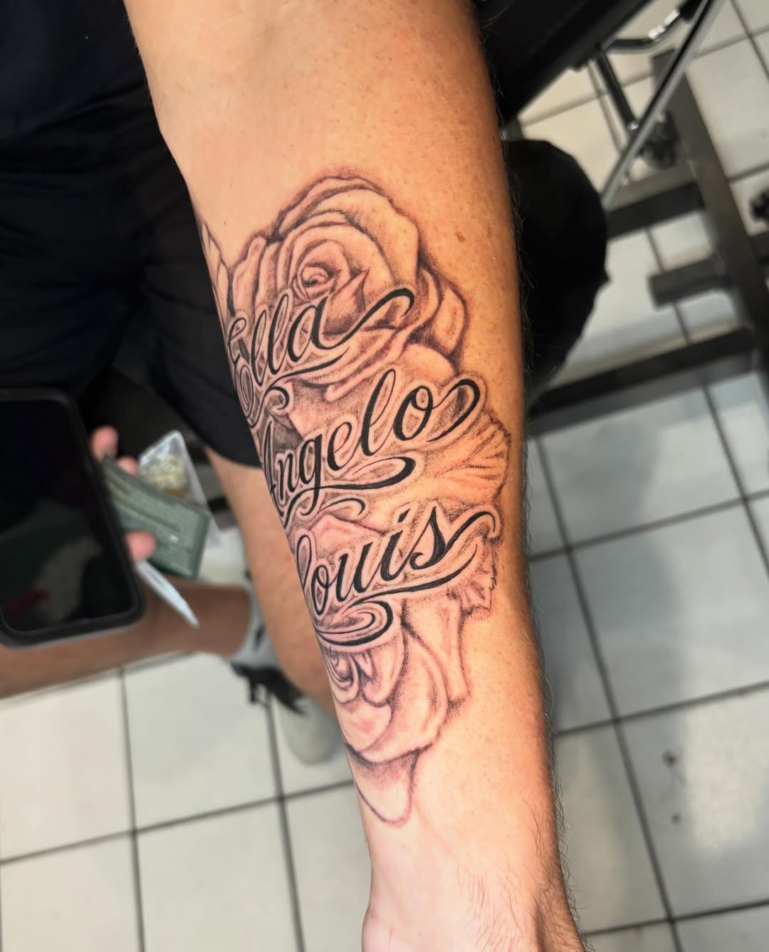 Tattoo by @tankgurl_tattoos — black_and_grey, realism