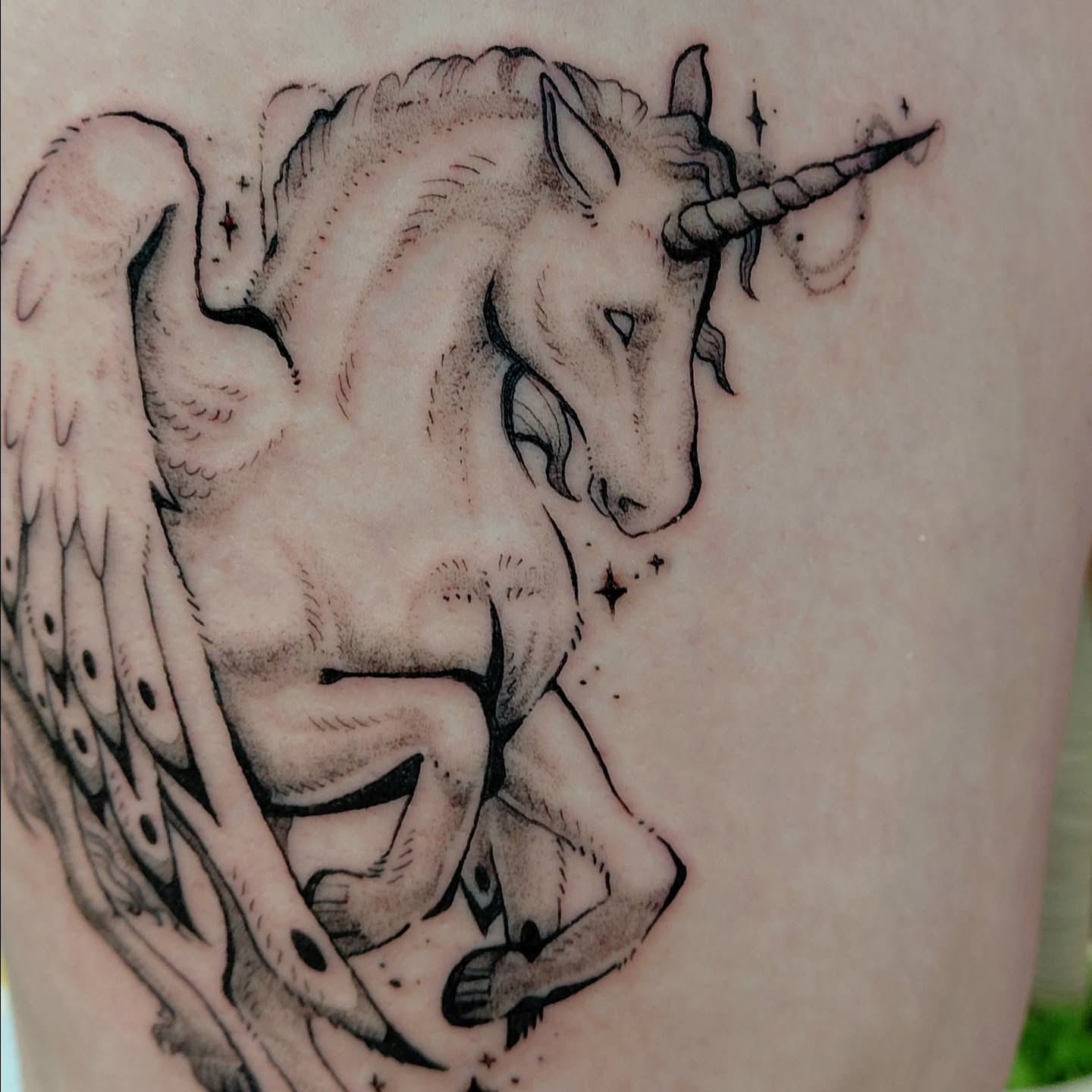 Tattoo by @antisocialinks — black_and_grey