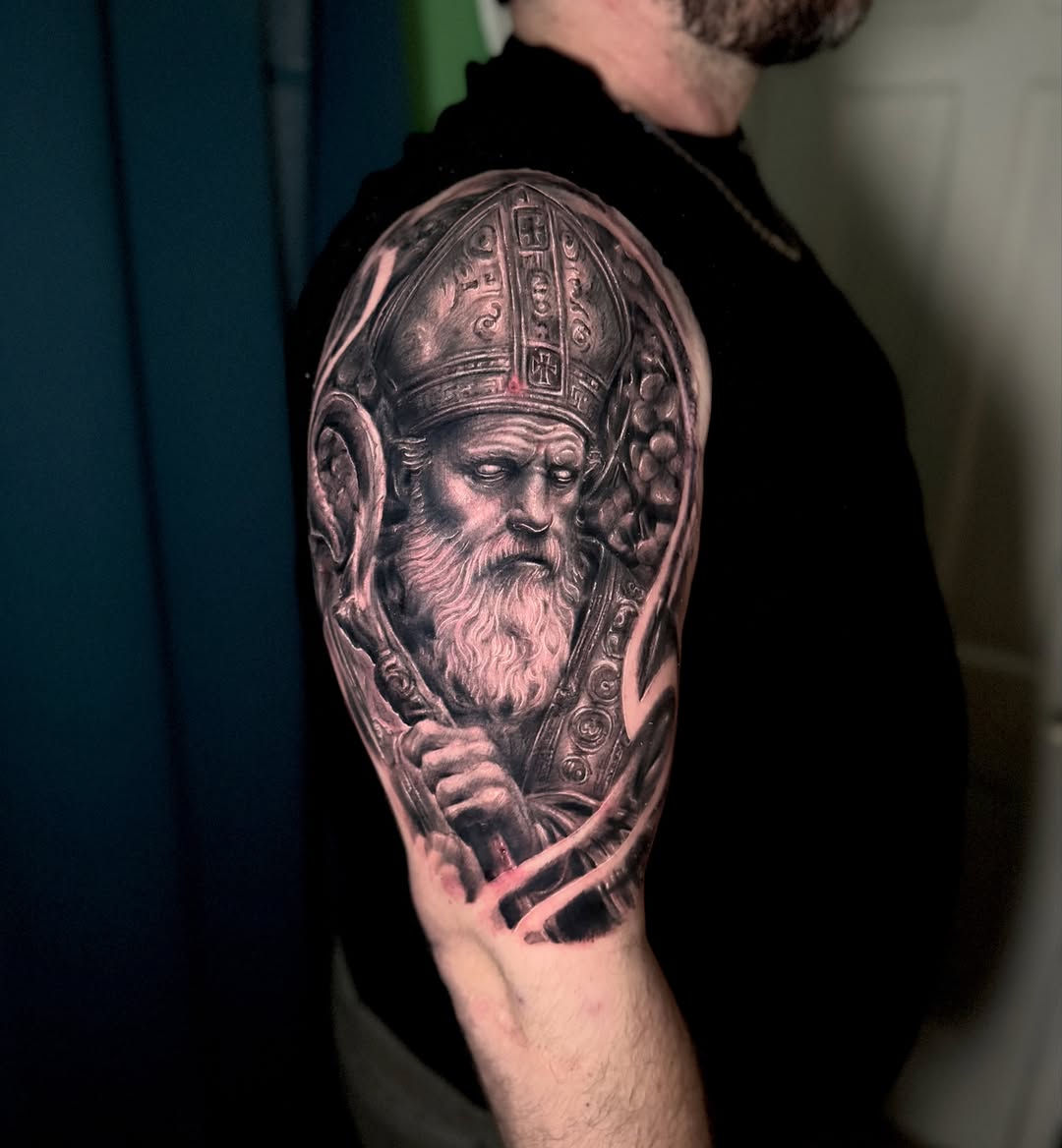 Realism tattoo on the forearm by Justin (iam3) Leifeste