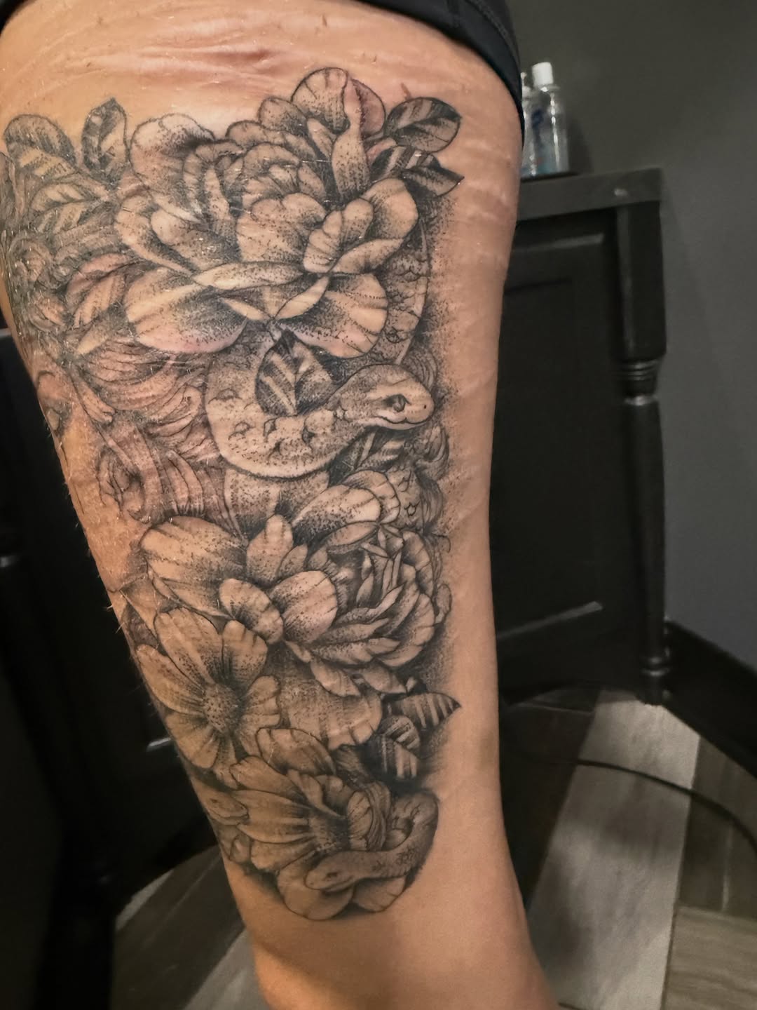 Tattoo by @davepotavin — black_and_grey, realism
