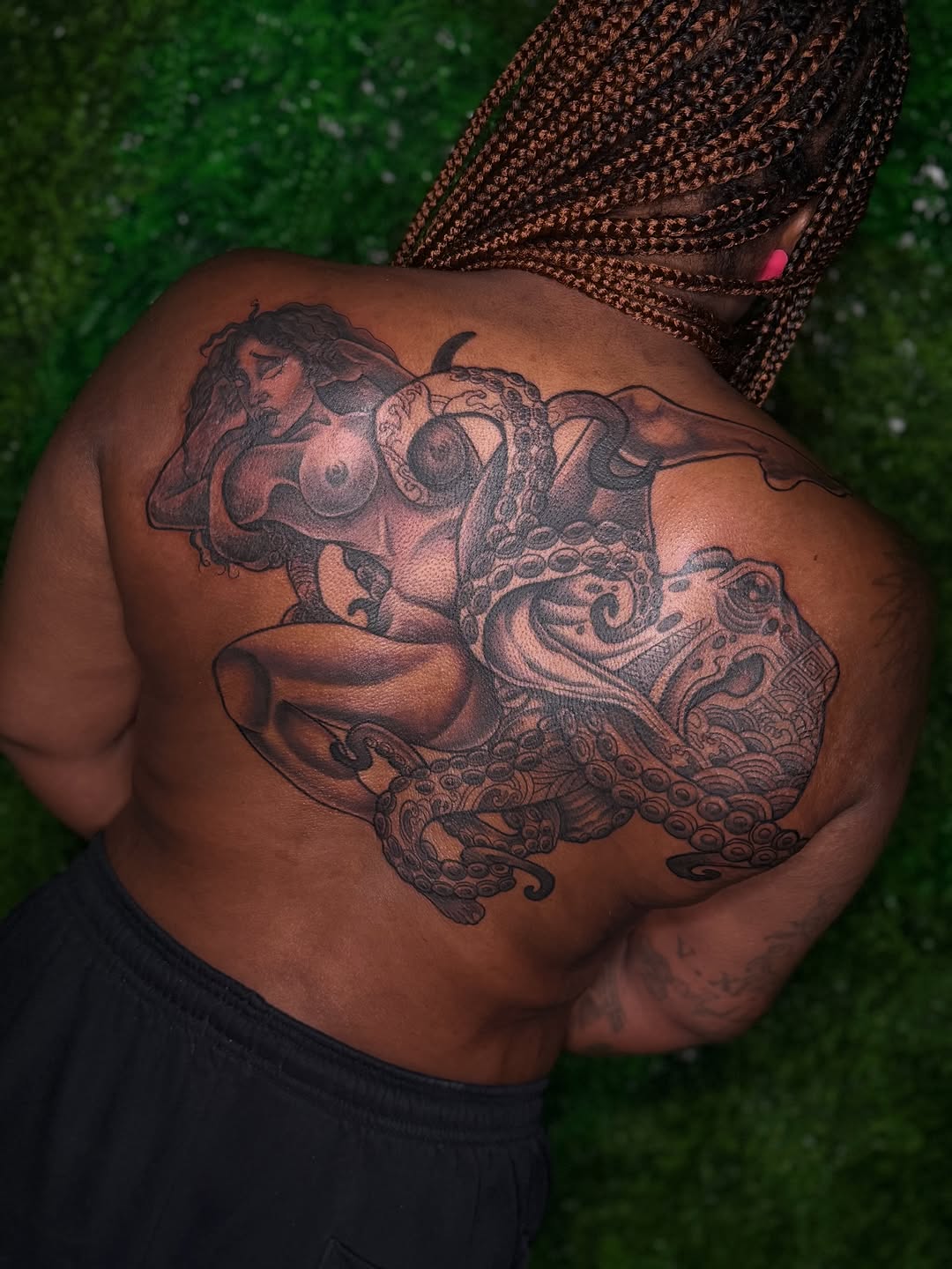 Tattoo by @godqueenkairoh — black_and_grey, realism