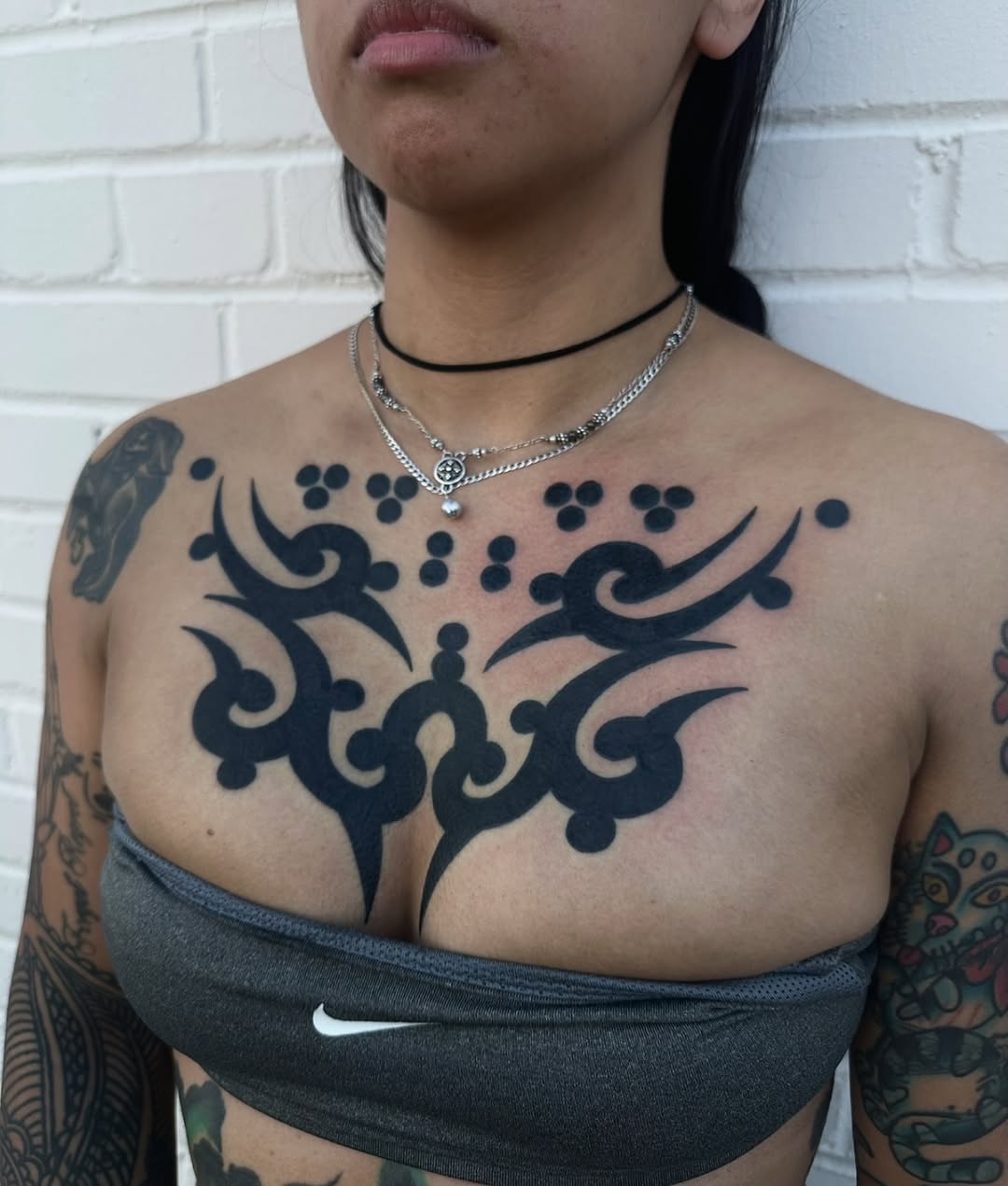 Tattoo by @krystaltattoo — tribal, blackwork