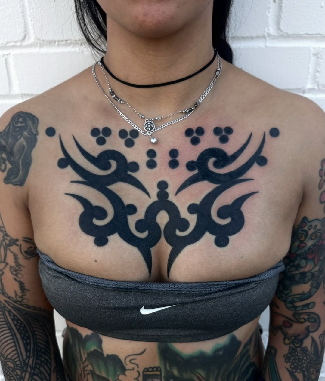 Tattoo by @krystaltattoo — tribal, blackwork