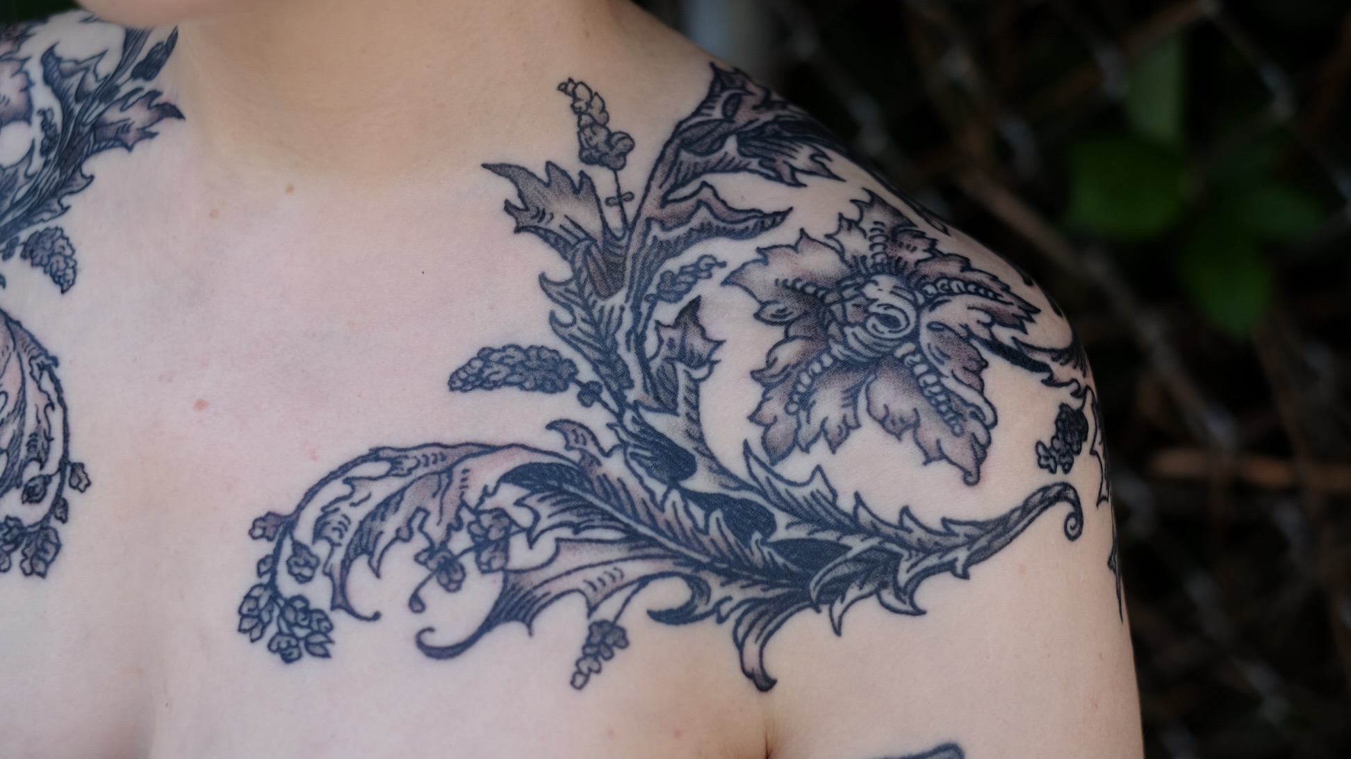 Tattoo by @hexcellenta — black_and_grey