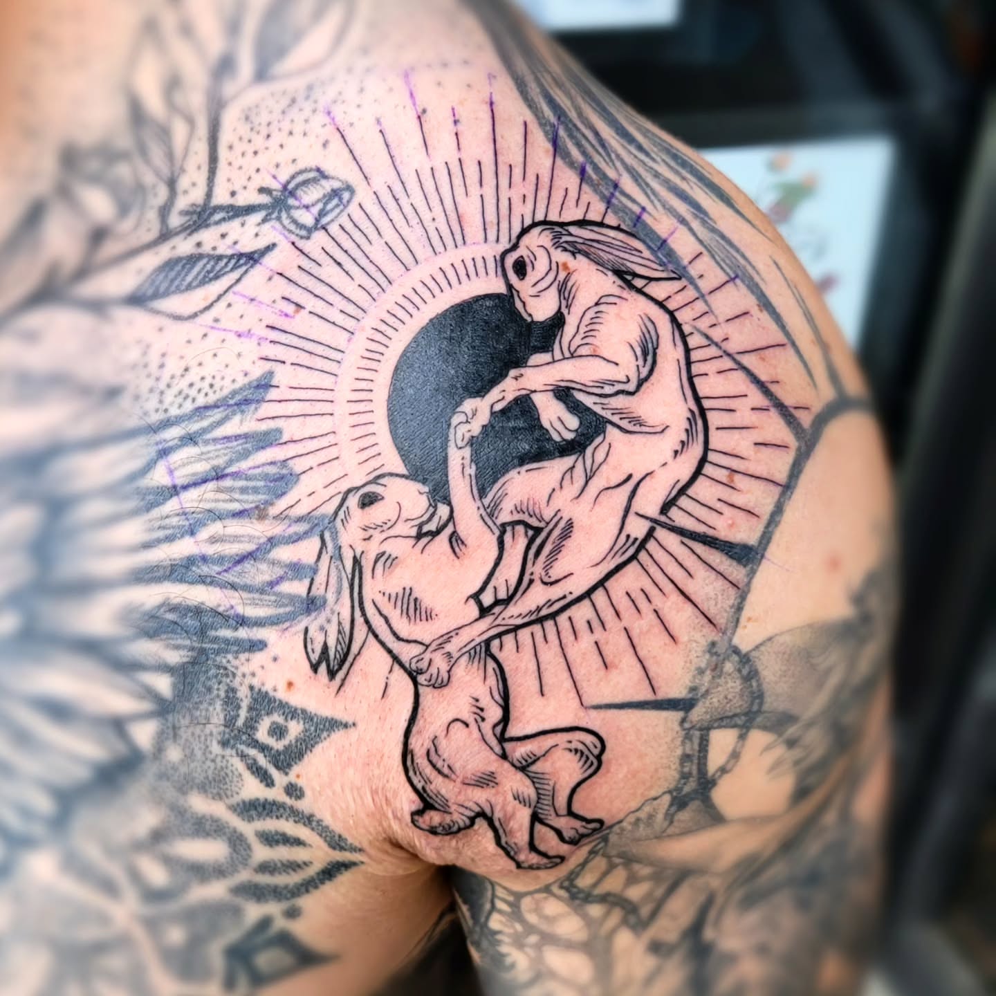 Tattoo by @tattooistgus — dotwork, realism