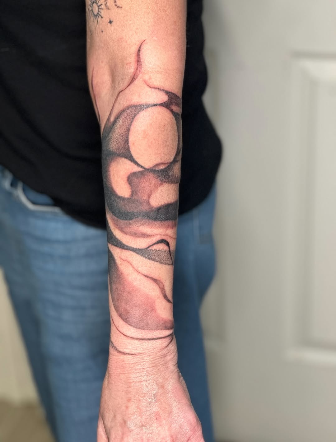 Tattoo by @nicolettemadlyne — black_and_grey, ornamental