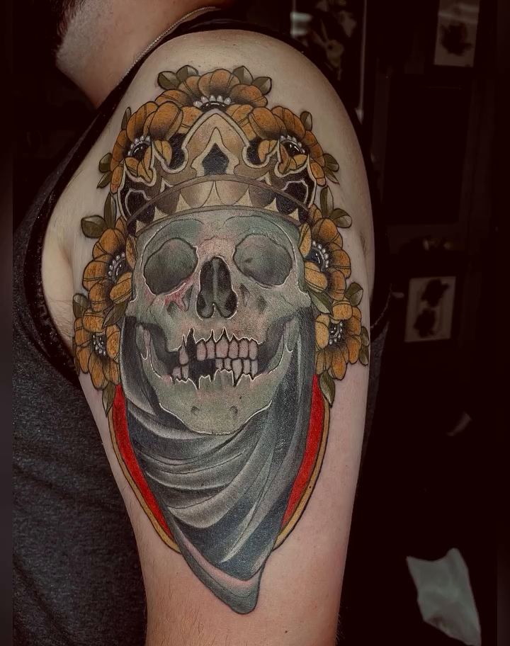 Tattoo by @brett_brown_tattoos — realism, black_and_grey