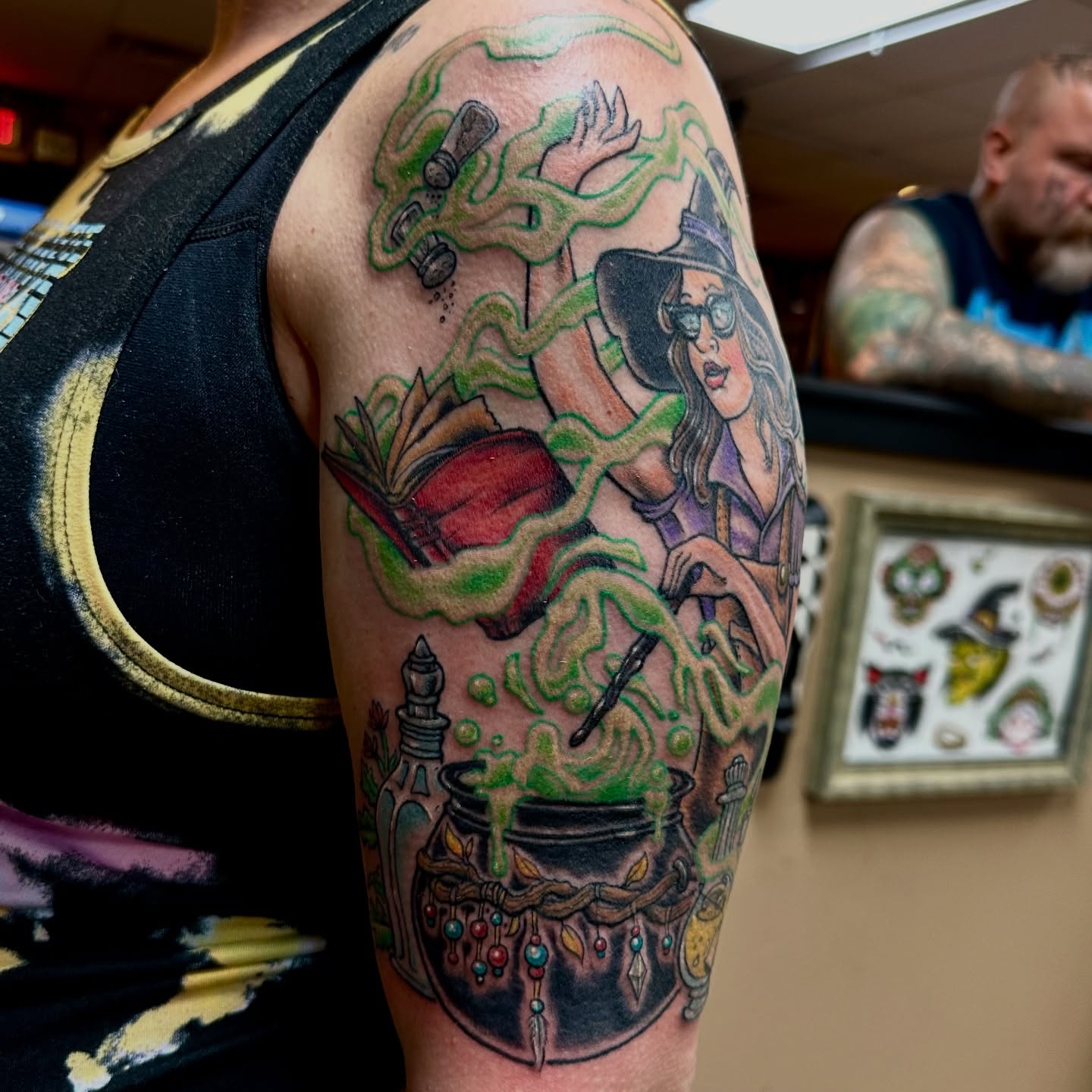 Tattoo by @calvinvoncrush — american_traditional, dotwork