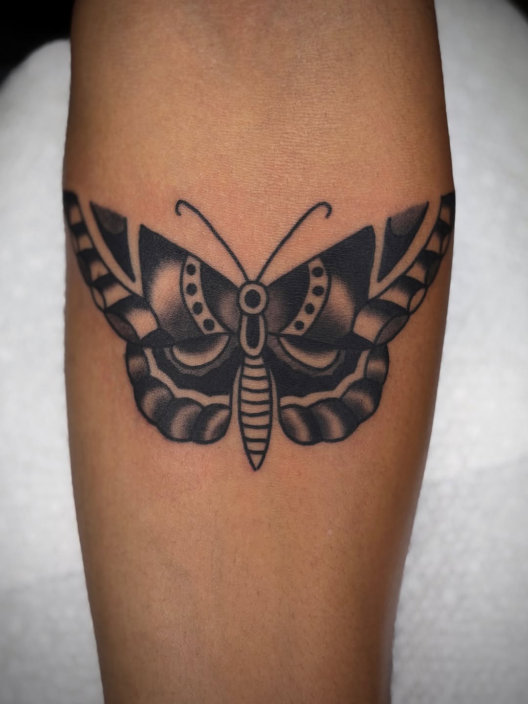 Tattoo by @under_handed — american_traditional, black_and_grey