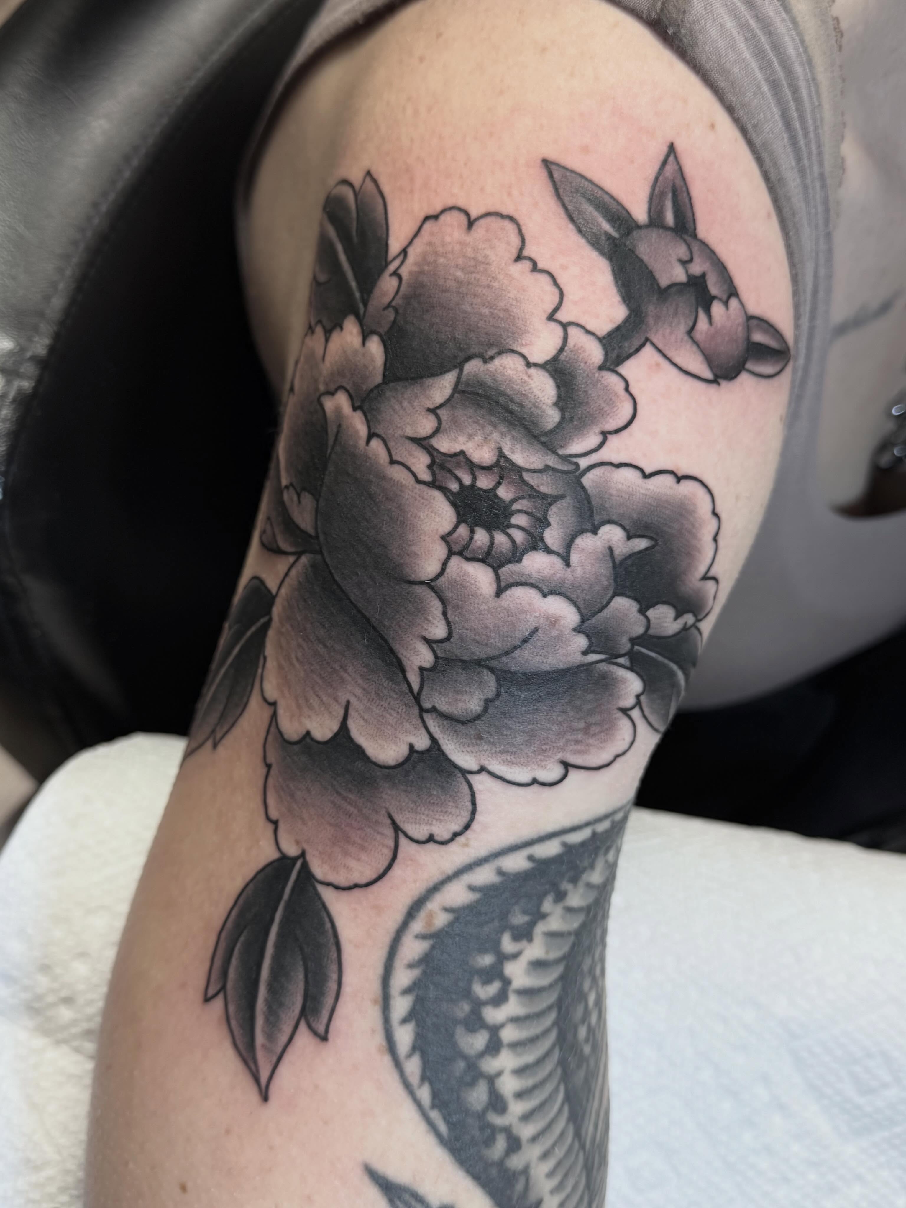 Tattoo by @xlandonx — black_and_grey, realism