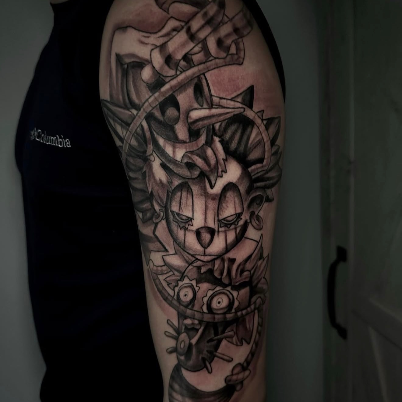 Tattoo by @kmoore_tattoos — black_and_grey, geometric