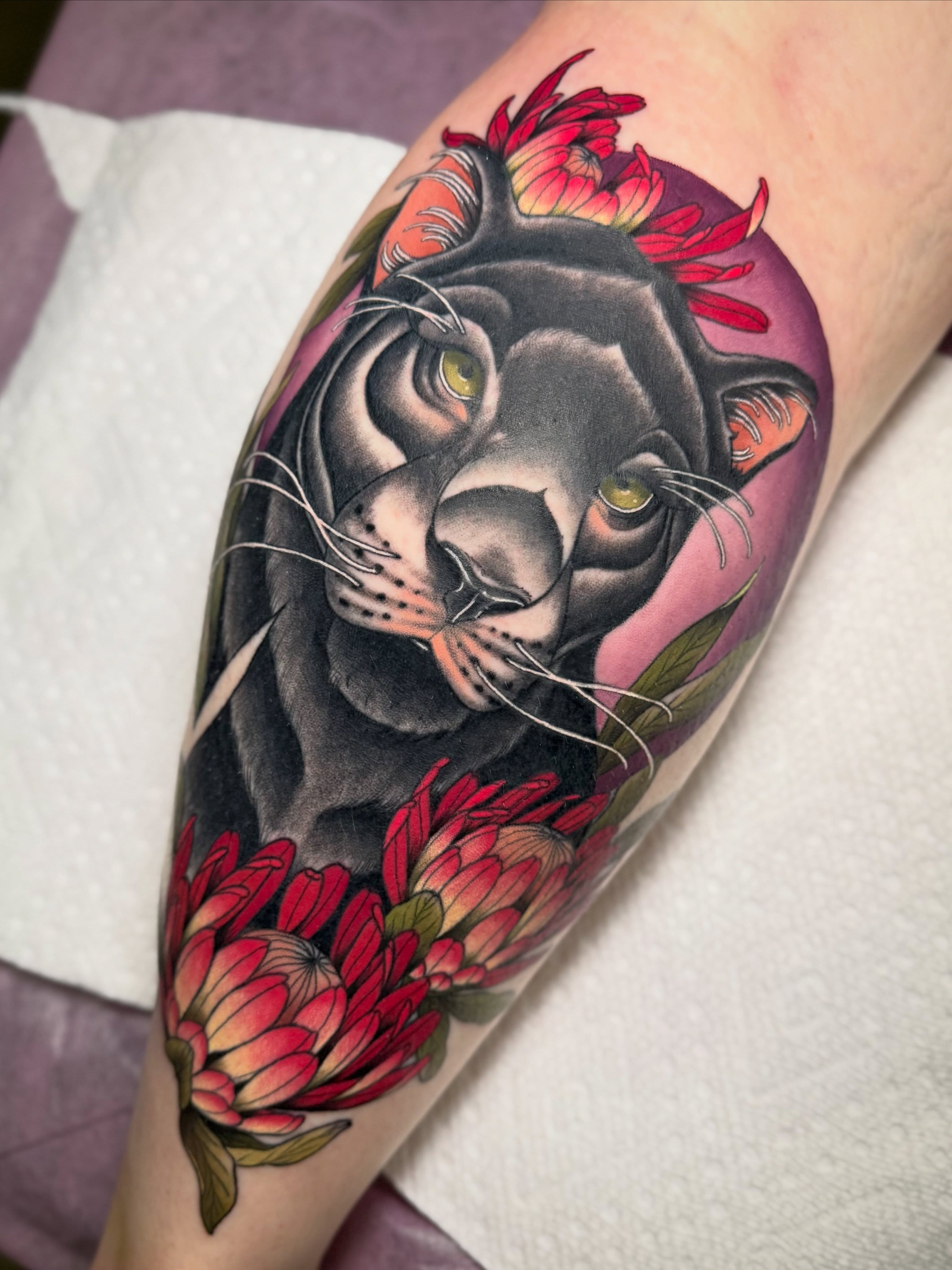 Tattoo by @darien.alexandra — realism, dotwork