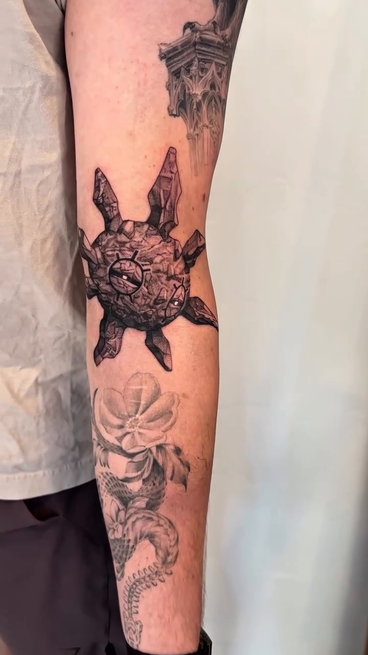Tattoo by @paigejeantattoos β realism, black_and_grey