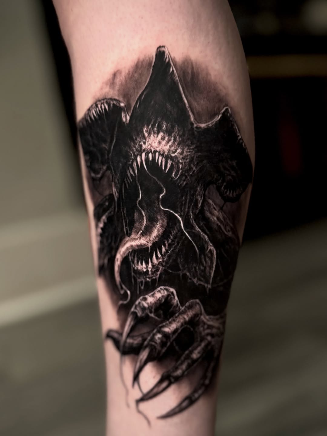 Tattoo by @getchucked13 โ dark_realism, black_and_grey