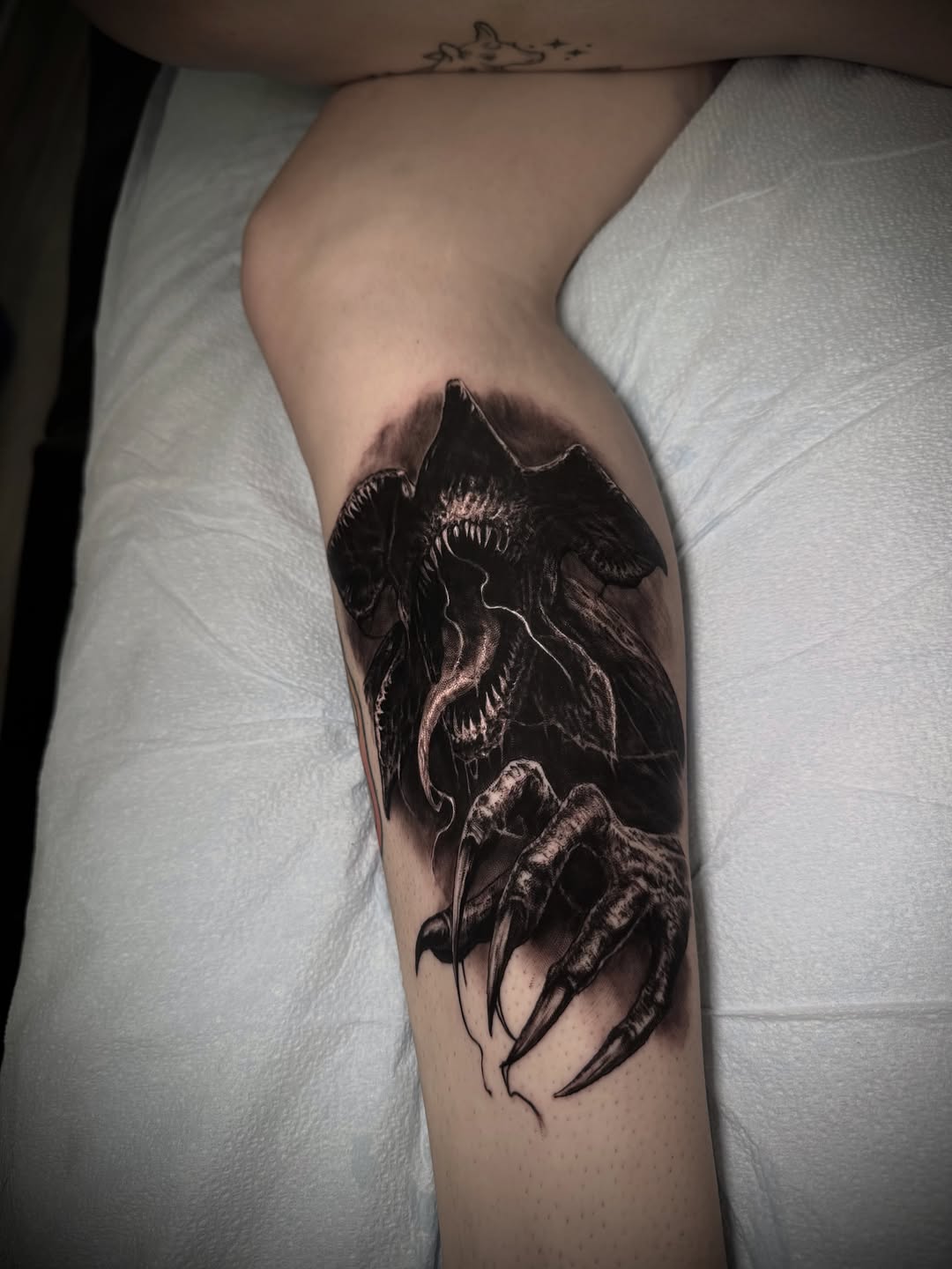 Tattoo by @getchucked13 โ dark_realism, black_and_grey