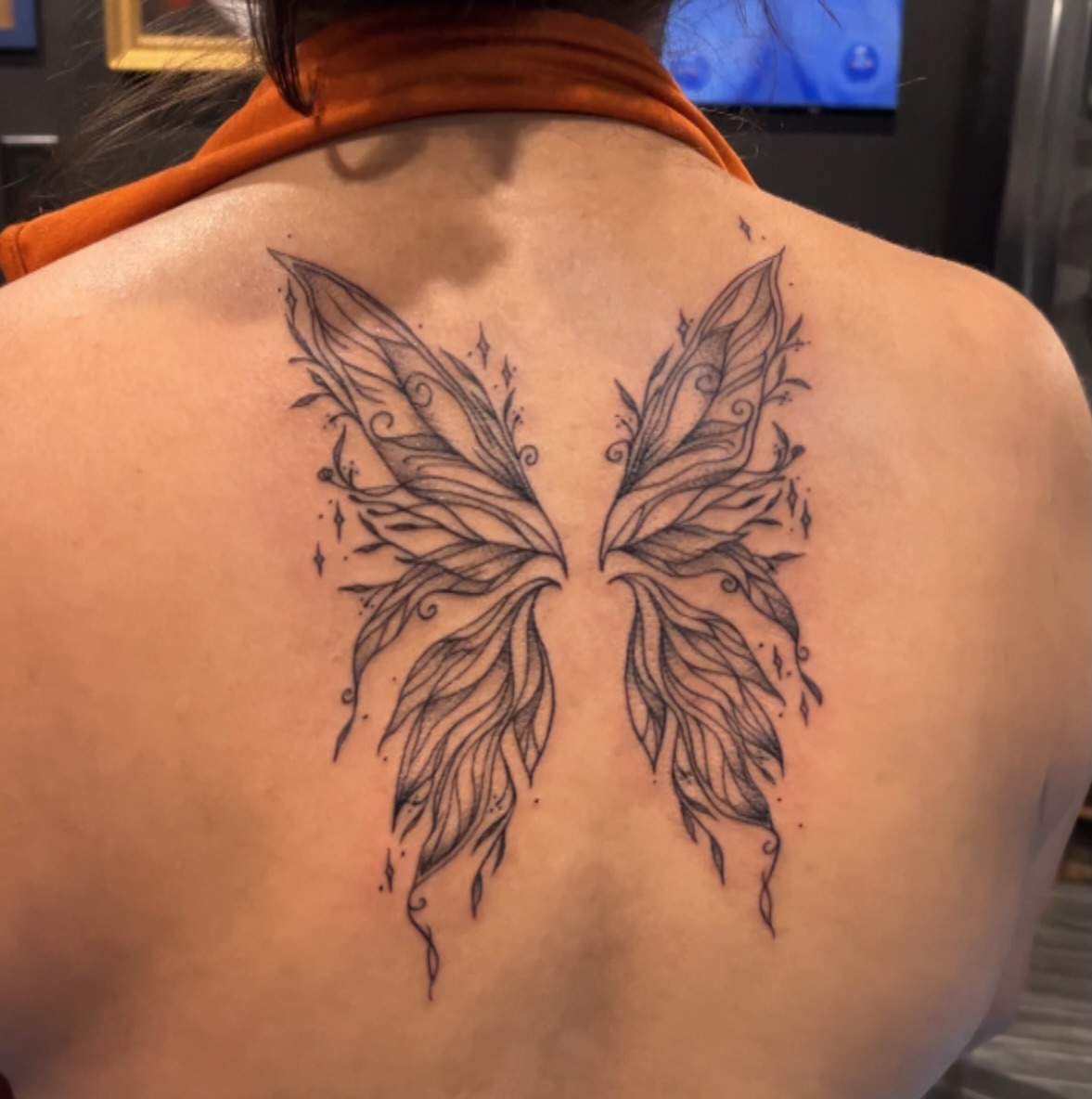 Wing ornamental tattoo on the back by β¨ ππ π₯π ππππ₯π β¨Tattoo Studio